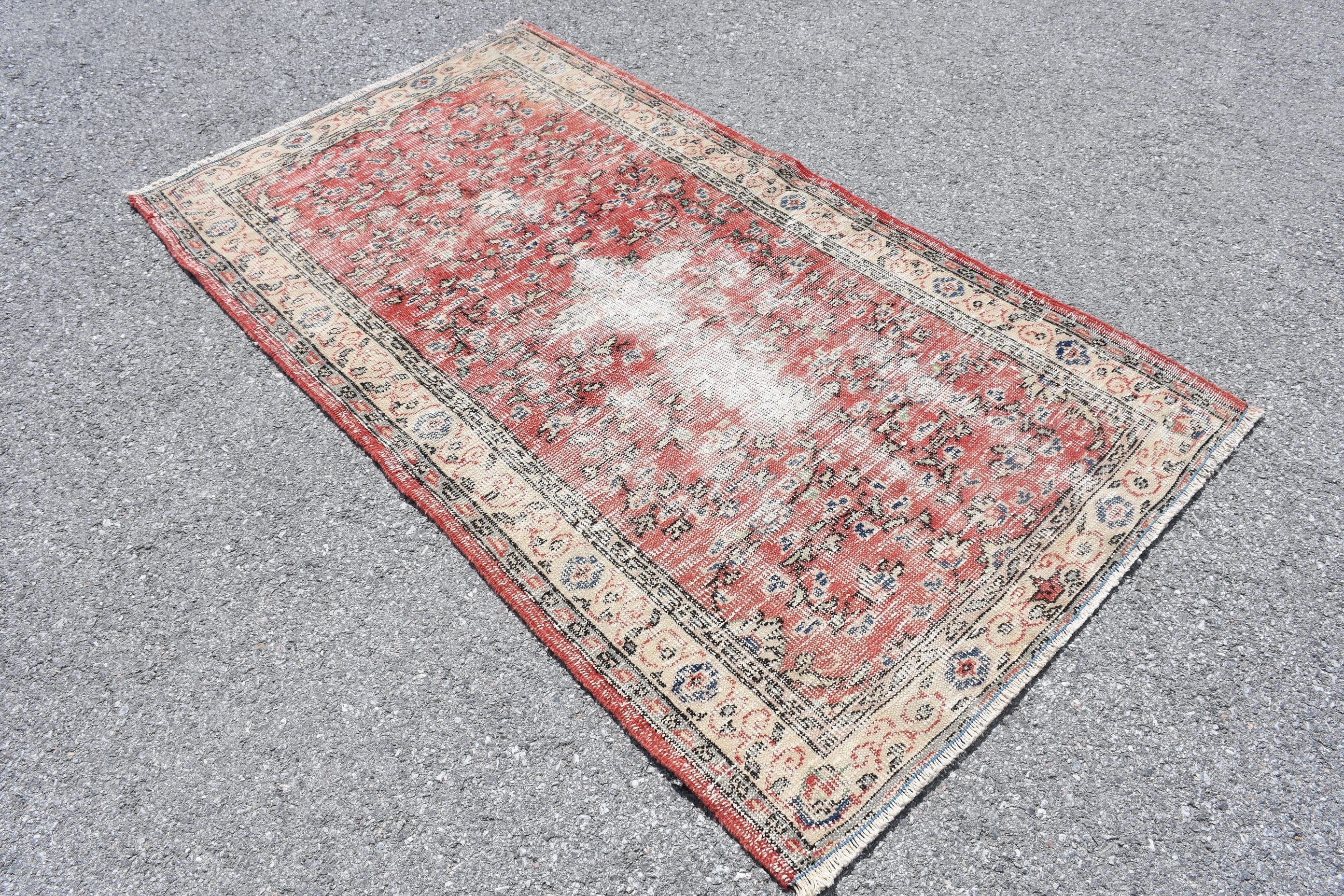 Bedroom Rug, Vintage Rugs, Turkish Rug, Rugs for Nursery, Beige Wool Rugs, 3.6x6.4 ft Accent Rug, Floor Rug, Turkey Rugs, Kitchen Rug