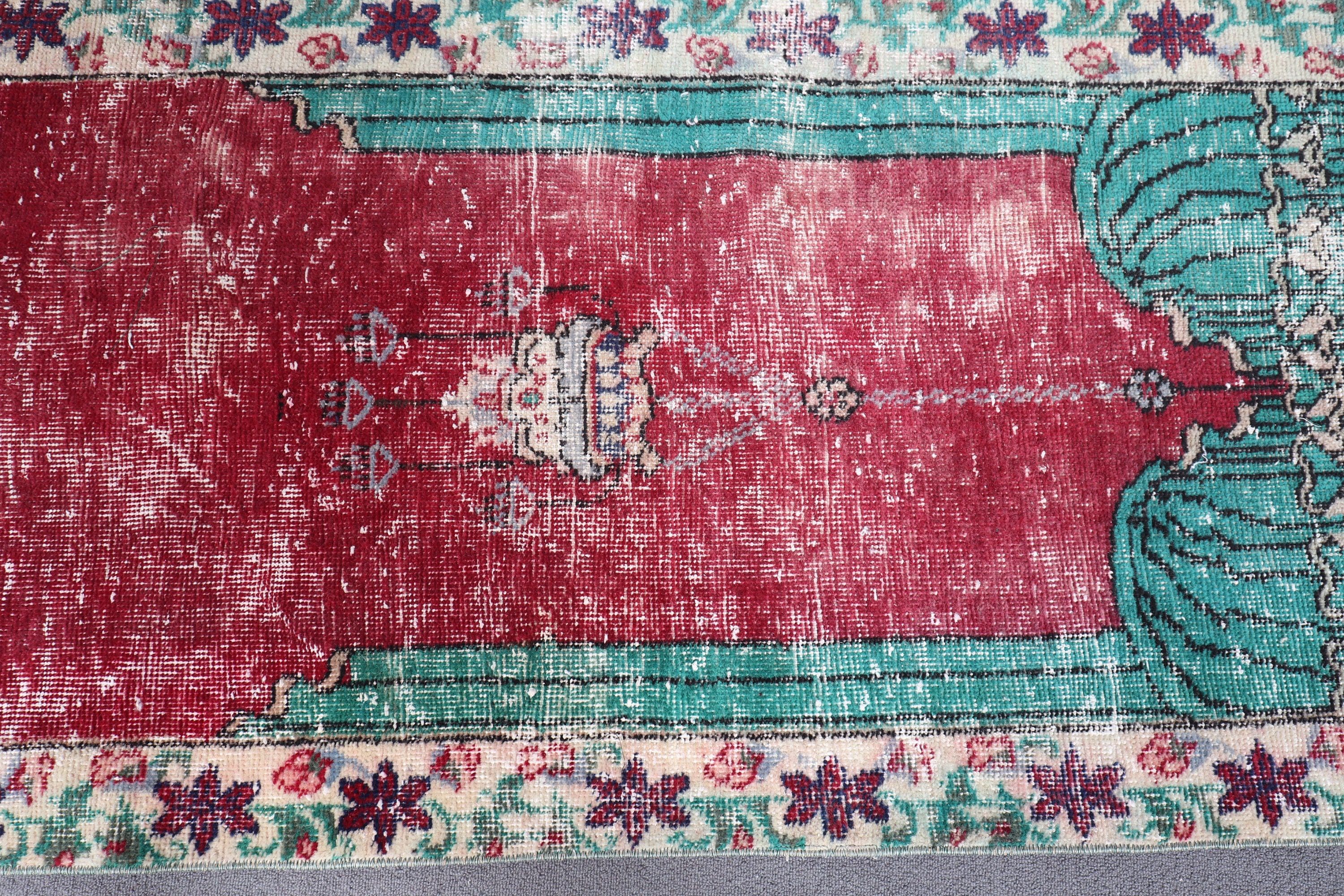 Çocuk Odası Halıları, Eski Halı, Vintage Halı, Türk Halıları, Araba Paspas Halıları, Mutfak Halısı, Giriş Halısı, Yün Halı, Kırmızı 2,5x5 ft Küçük Halılar