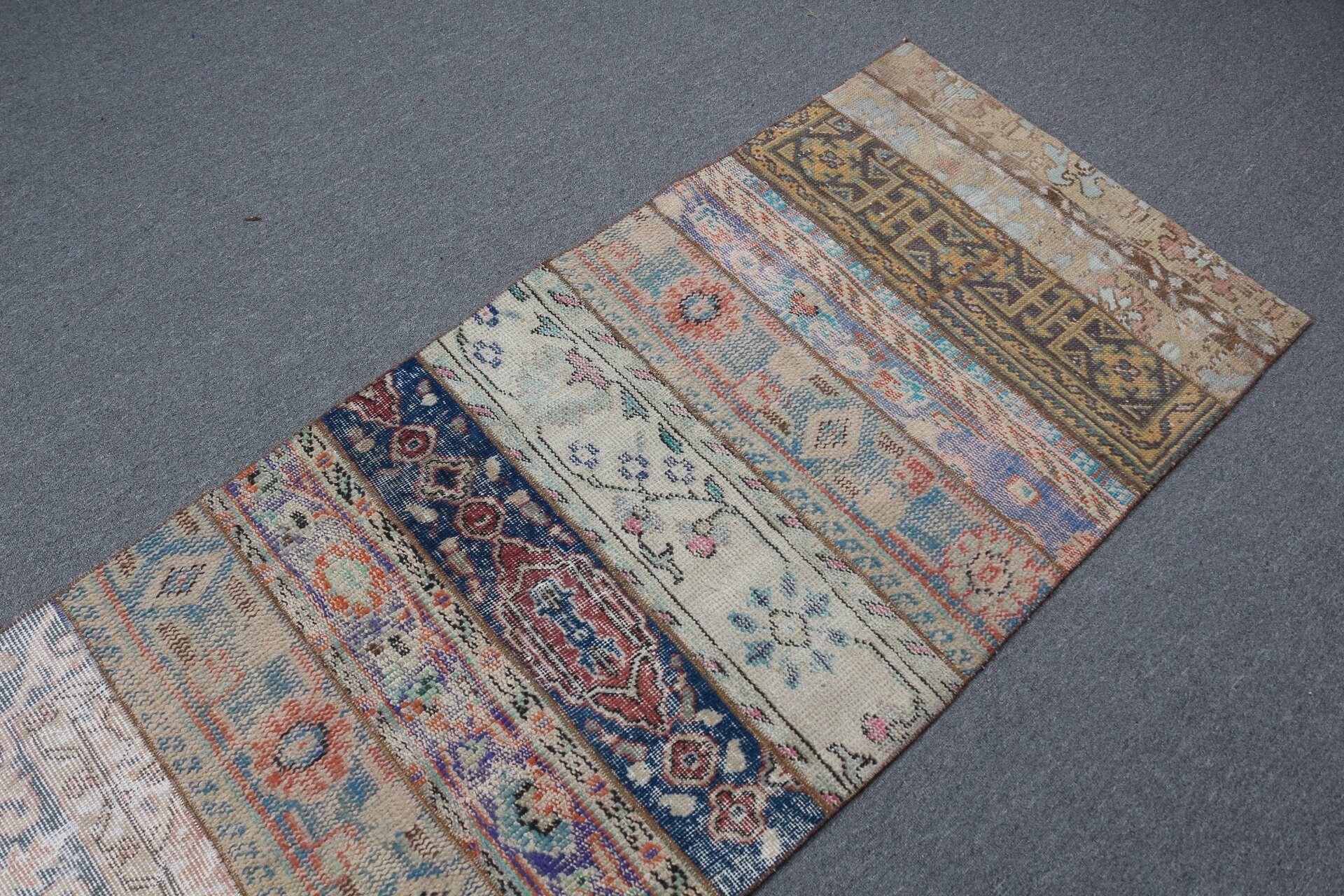 Soluk Halı, Koridor Halıları, Bej Yer Halısı, Mutfak Halısı, 2,5x8,5 ft Runner Halıları, Ev Dekorasyonu Halısı, Türk Halısı, Koridor Halıları, Vintage Halılar