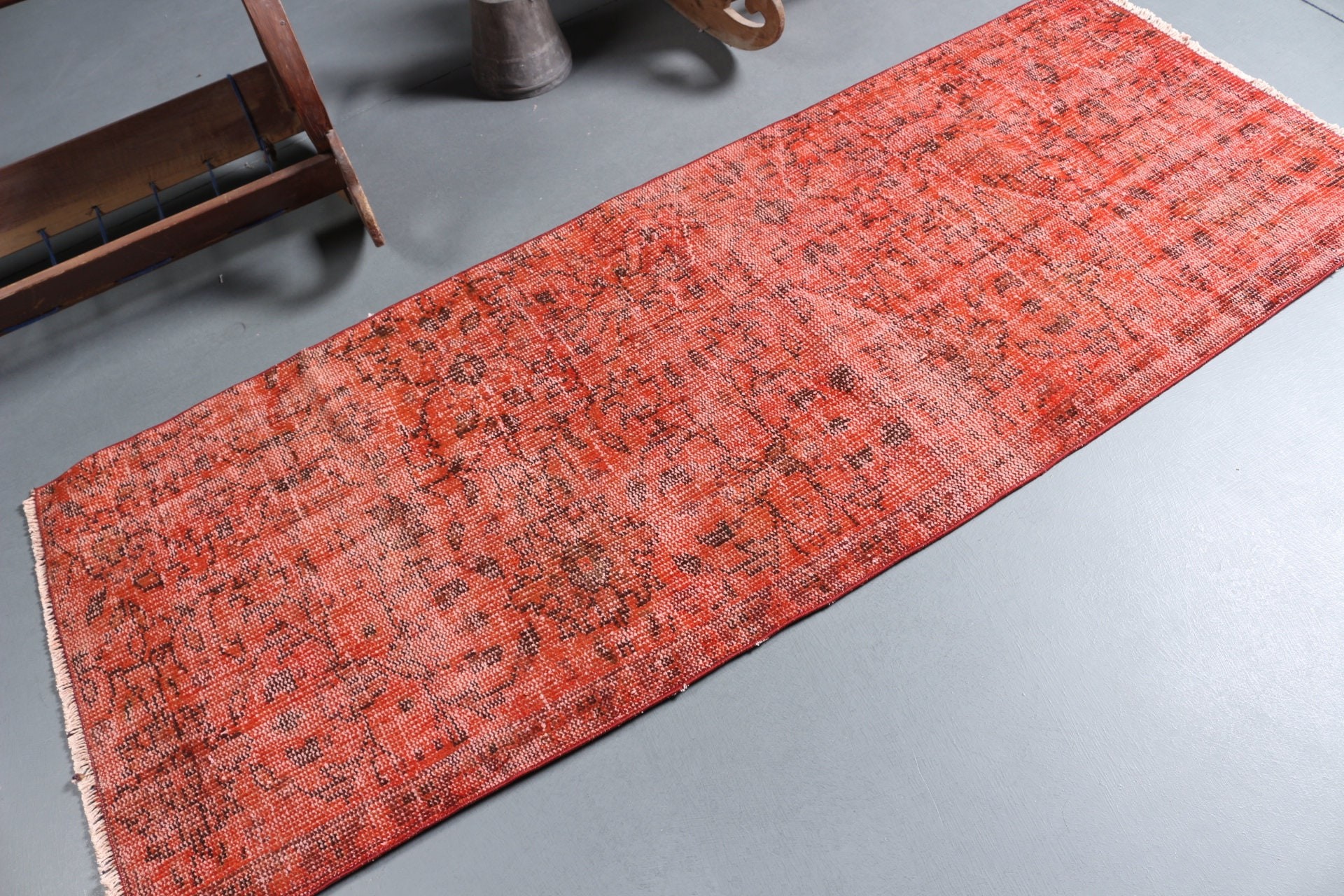 Corridor Rug, Red Cool Rug, 2.7x7.1 ft Runner Rugs, Turkish Rug, Rugs for Runner, Kitchen Rug, Oriental Rugs, Floor Rug, Vintage Rug