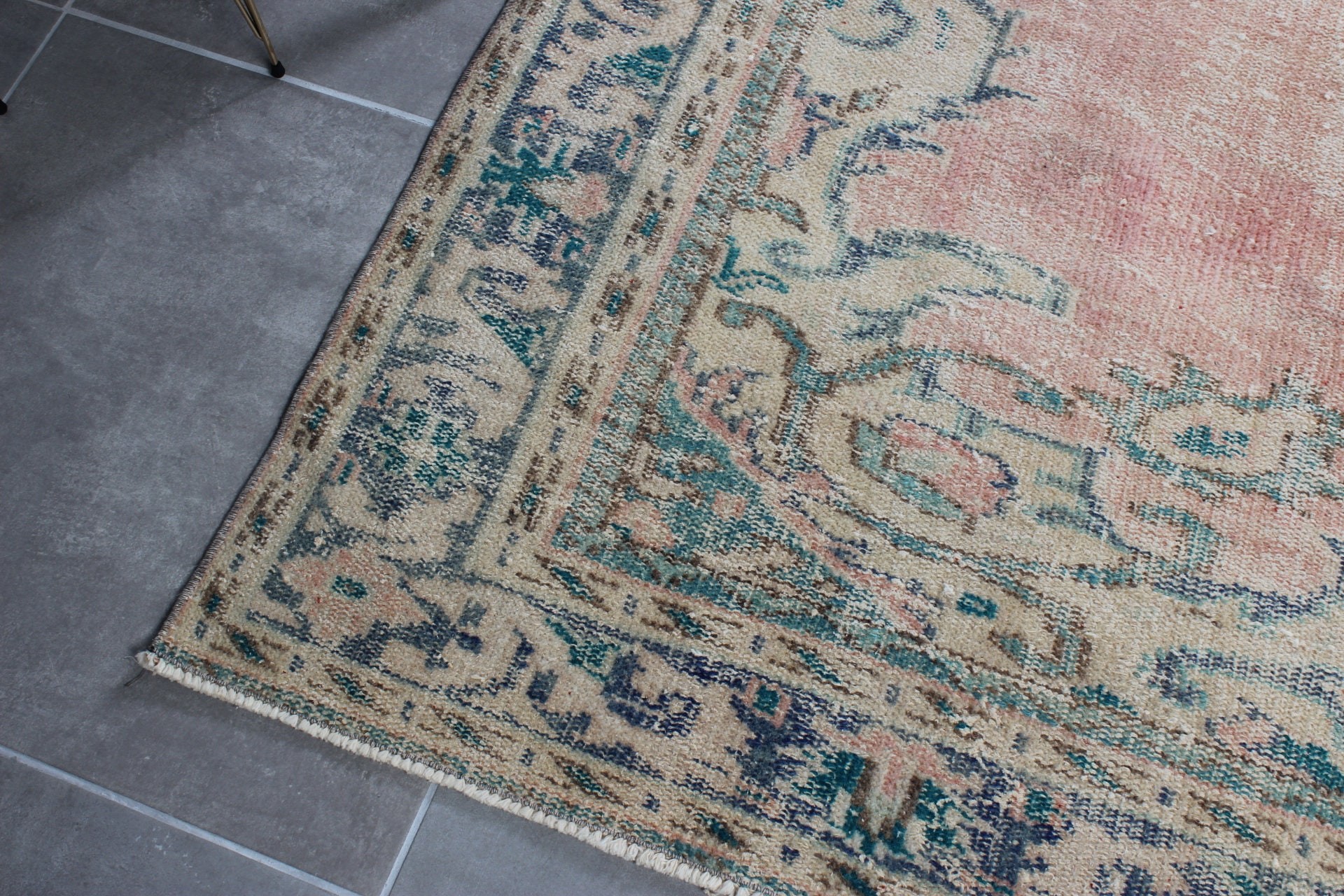 Moroccan Rug, Bedroom Rug, Vintage Rug, Antique Rug, Salon Rug, Pink Floor Rug, Turkish Rug, Rugs for Living Room, 6x9.7 ft Large Rug