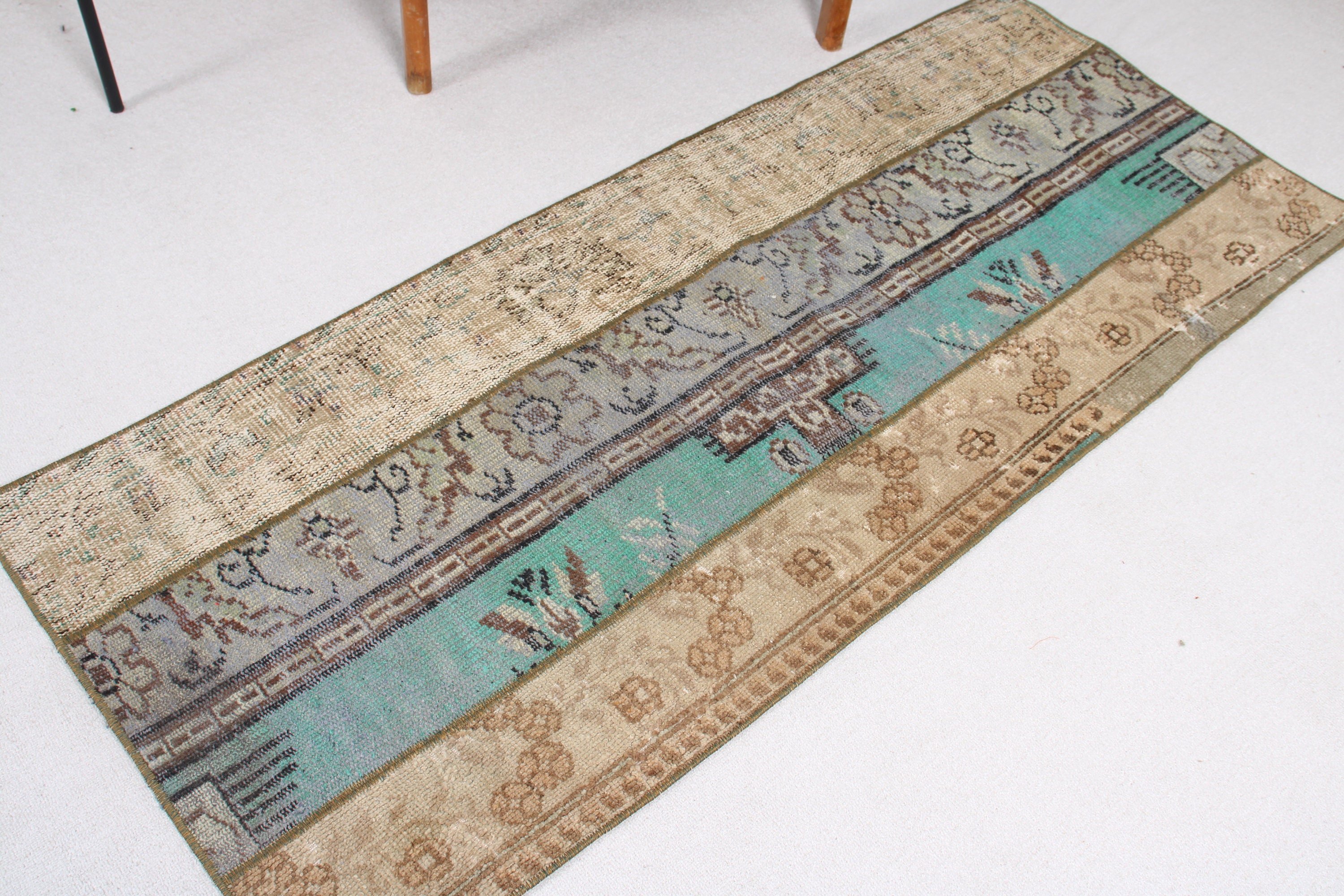 Oriental Rugs, Car Mat Rugs, 2.3x5.7 ft Small Rugs, Turkish Rugs, Brown Wool Rug, Vintage Rugs, Anatolian Rugs, Small Vintage Rugs