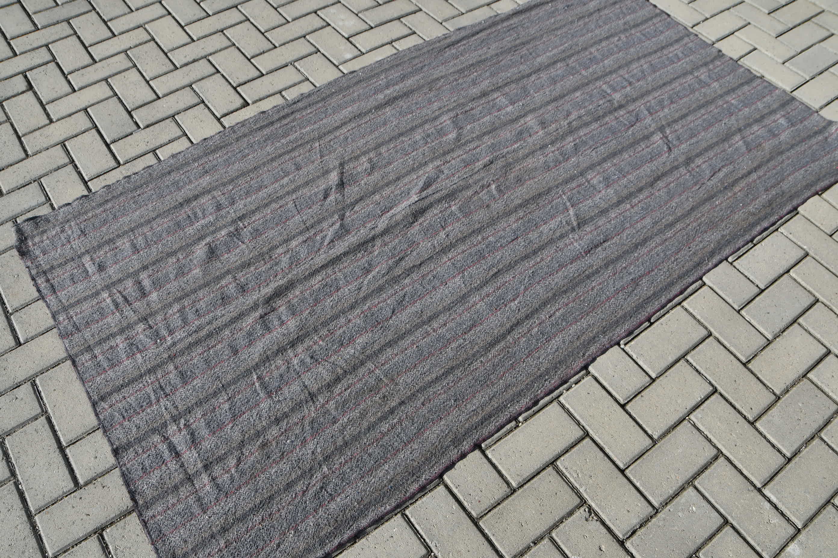 Kitchen Rug, Vintage Rug, Kilim, Dining Room Rug, Bedroom Rugs, Gray  3.8x7 ft Area Rug, Turkish Rug, Home Decor Rug, Old Rug
