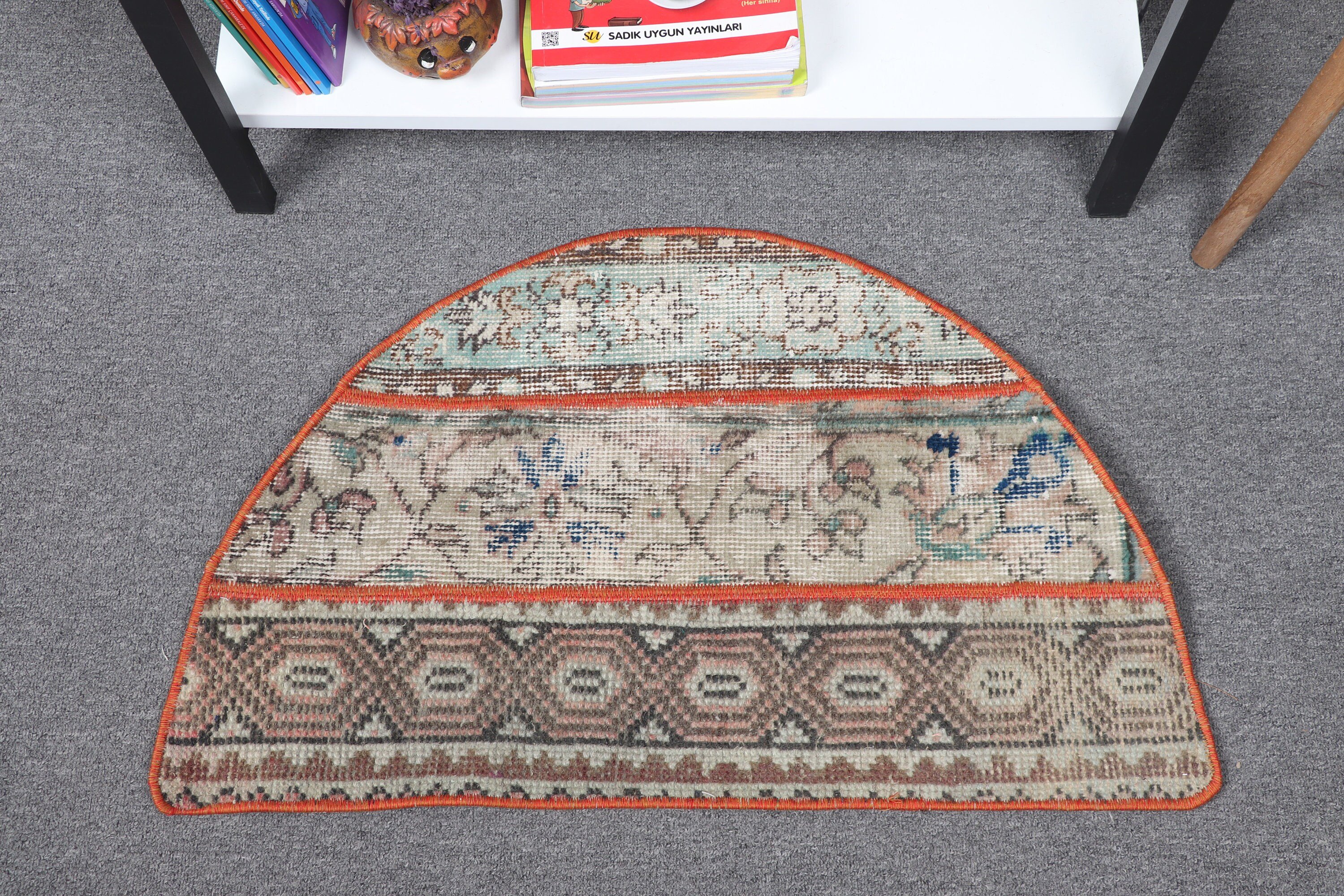 Anadolu Halıları, Vintage Halı, Türk Halıları, Yatak Odası Halıları, Bej Havalı Halılar, Giriş Halıları, 2,5x1,5 ft Küçük Halı, Mutfak Halısı