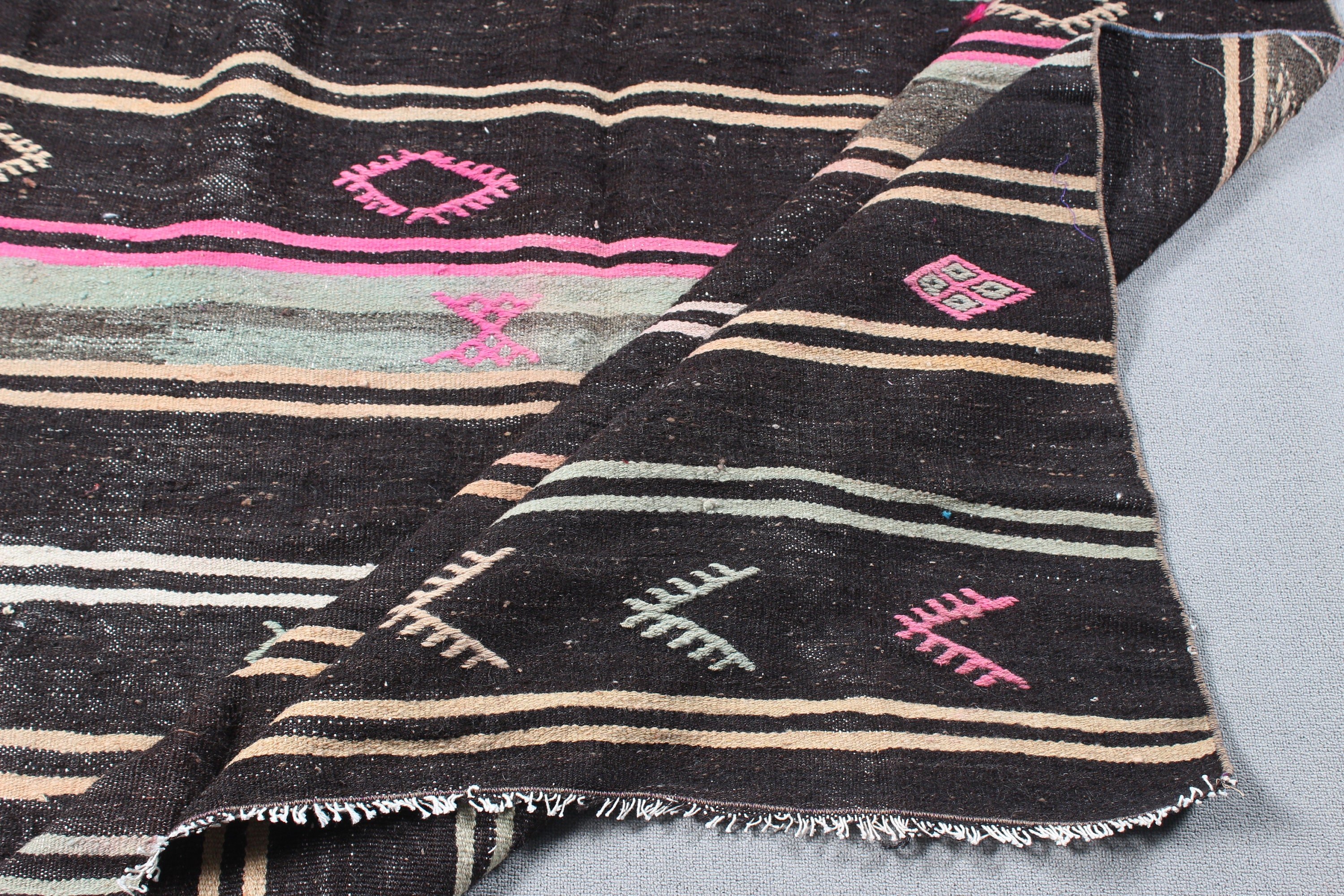 Büyük Boho Halı, Havalı Halılar, Vintage Halı, Kilim, Mutfak Halısı, Türk Halıları, Siyah Yatak Odası Halıları, Oturma Odası Halısı, 6,1x9,8 ft Büyük Halılar