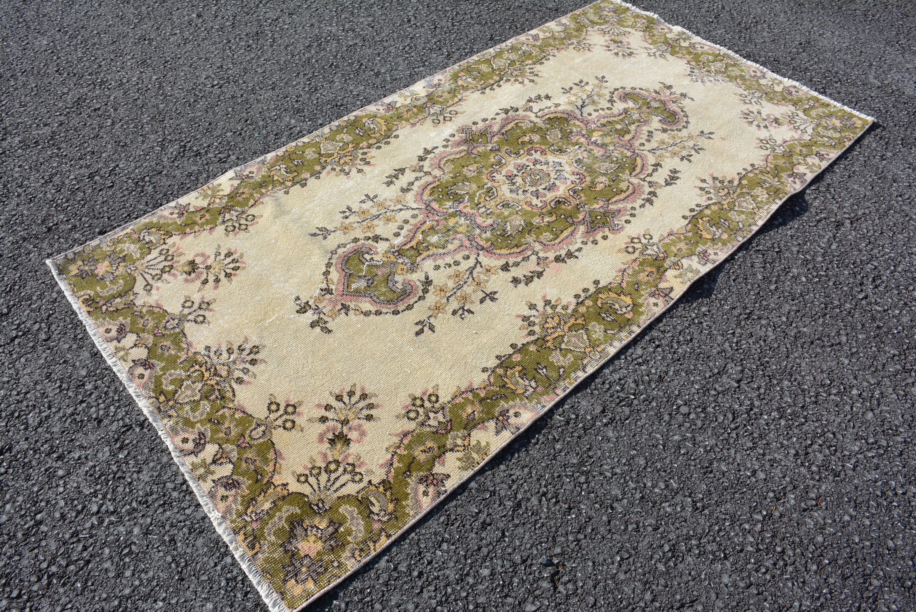 Kitchen Rugs, Custom Rugs, Wool Rug, Cute Rug, 3.6x6.9 ft Area Rugs, Floor Rug, Vintage Rug, Organic Rugs, Turkish Rug, Rugs for Bedroom