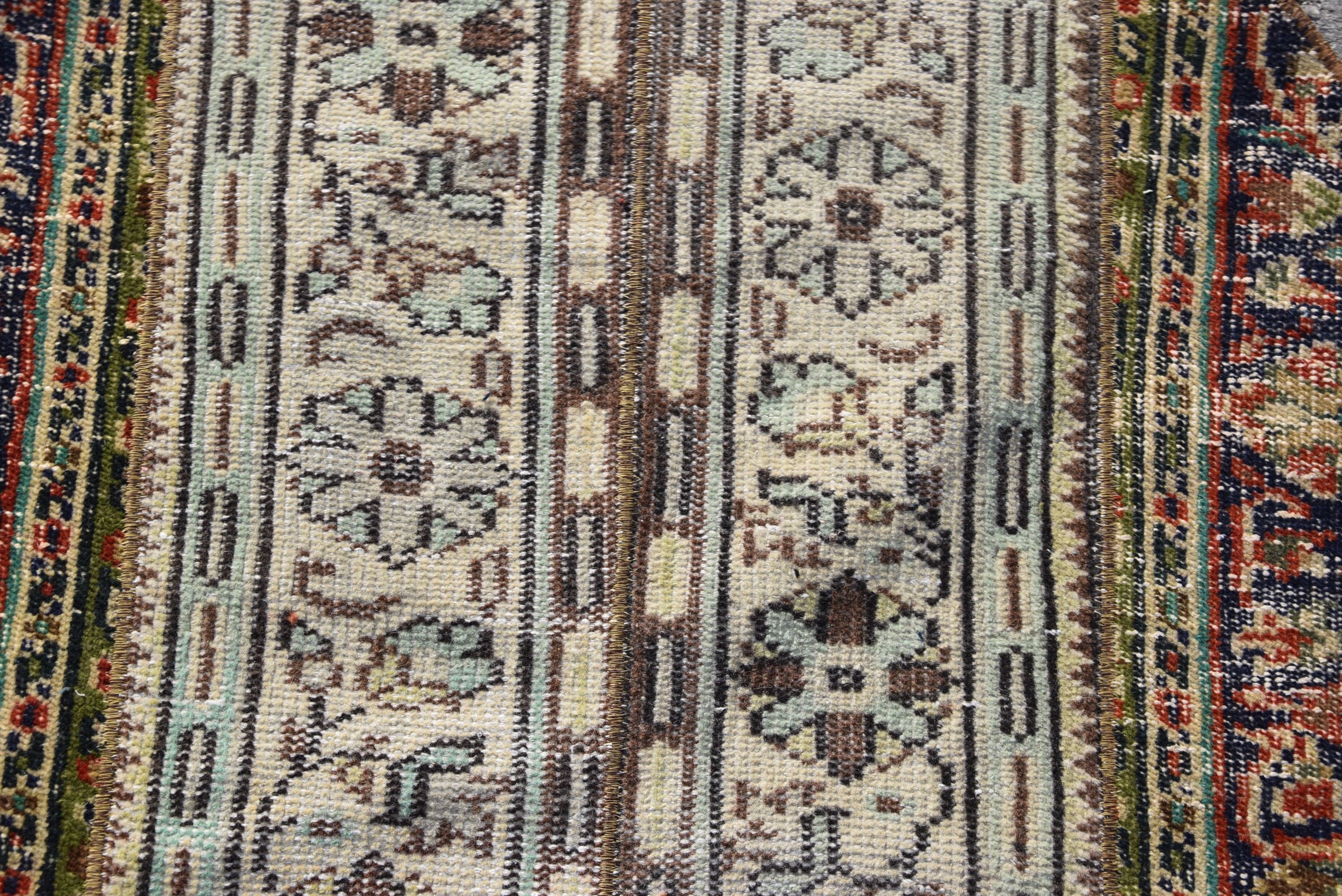 Oriental Rug, Rugs for Door Mat, 3x3 ft Small Rugs, Vintage Rug, Beige Oriental Rug, Antique Rugs, Kitchen Rugs, Door Mat Rug, Turkish Rug