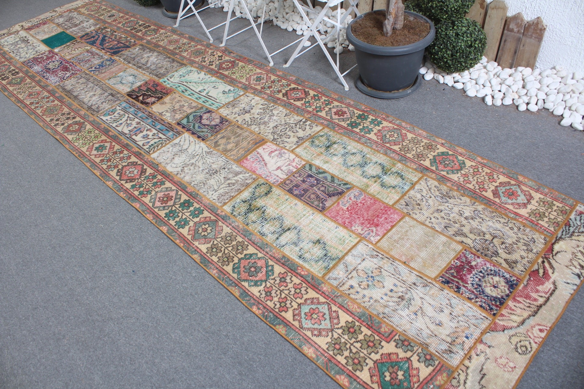 Mutfak Halıları, Merdiven Halıları, Gökkuşağı Mutfak Halısı, Vintage Halı, 3,6x13 ft Runner Halısı, Boho Halıları, Merdiven Halısı, Türk Halısı