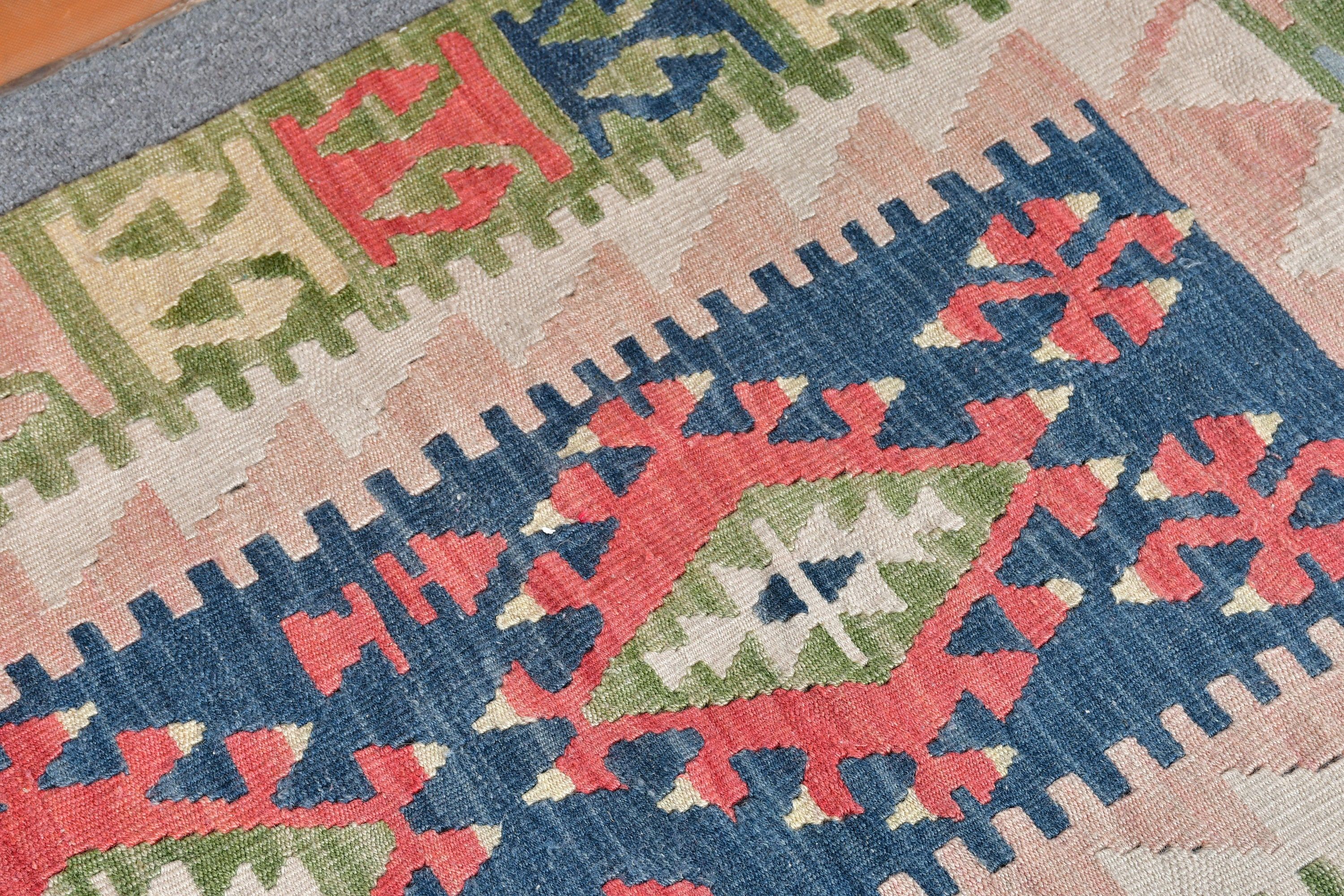 Türk Halısı, Dekoratif Halı, Mutfak Halısı, Vintage Halılar, Kilim, Oushak Halısı, 2.4x3.9 ft Küçük Halı, Pembe Yün Halı, Anadolu Halısı, Çocuk Halısı