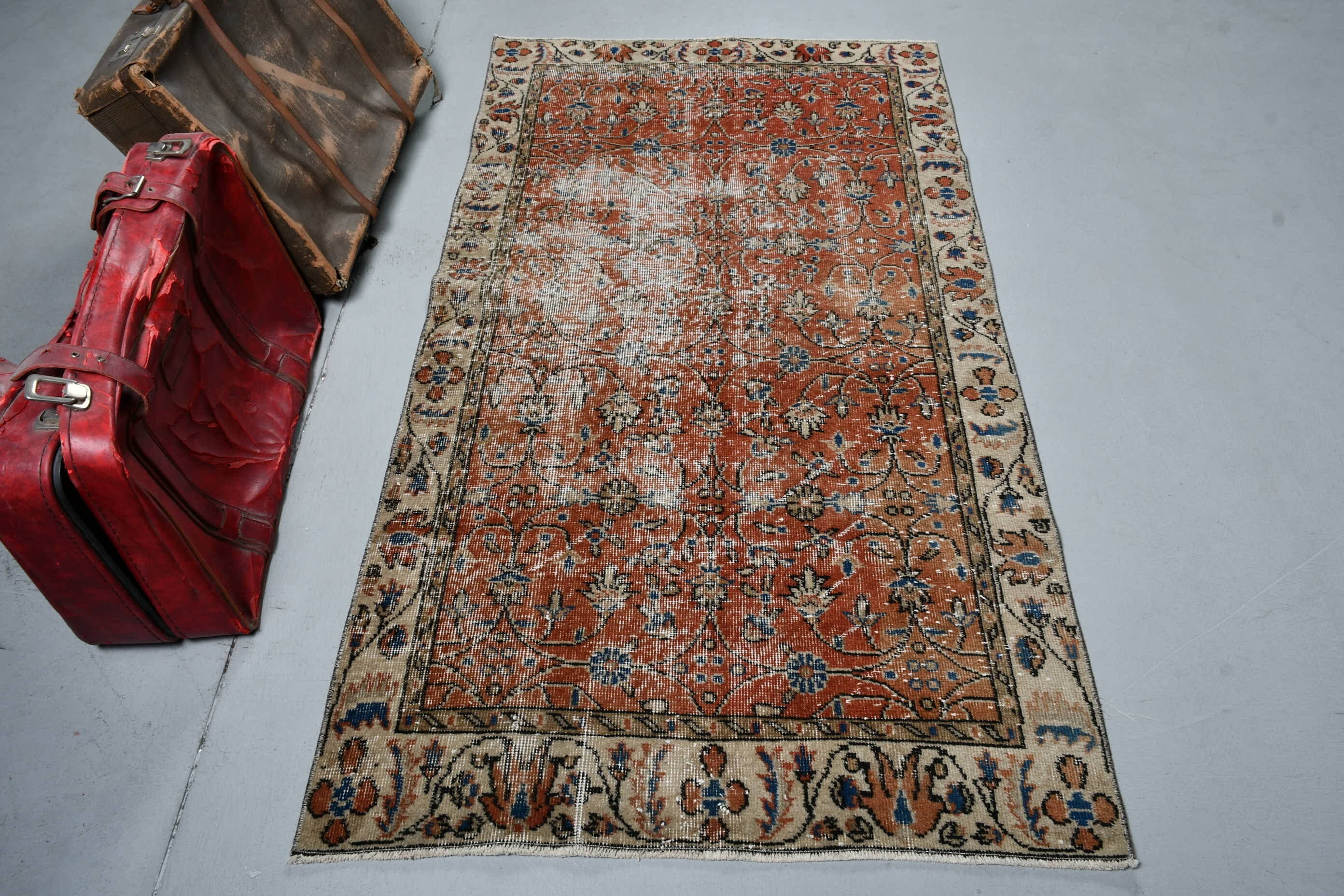 Entry Rug, Rugs for Entry, Oriental Rugs, Turkish Rugs, Kitchen Rug, Vintage Rugs, Red Oriental Rugs, 3.3x6.1 ft Accent Rug