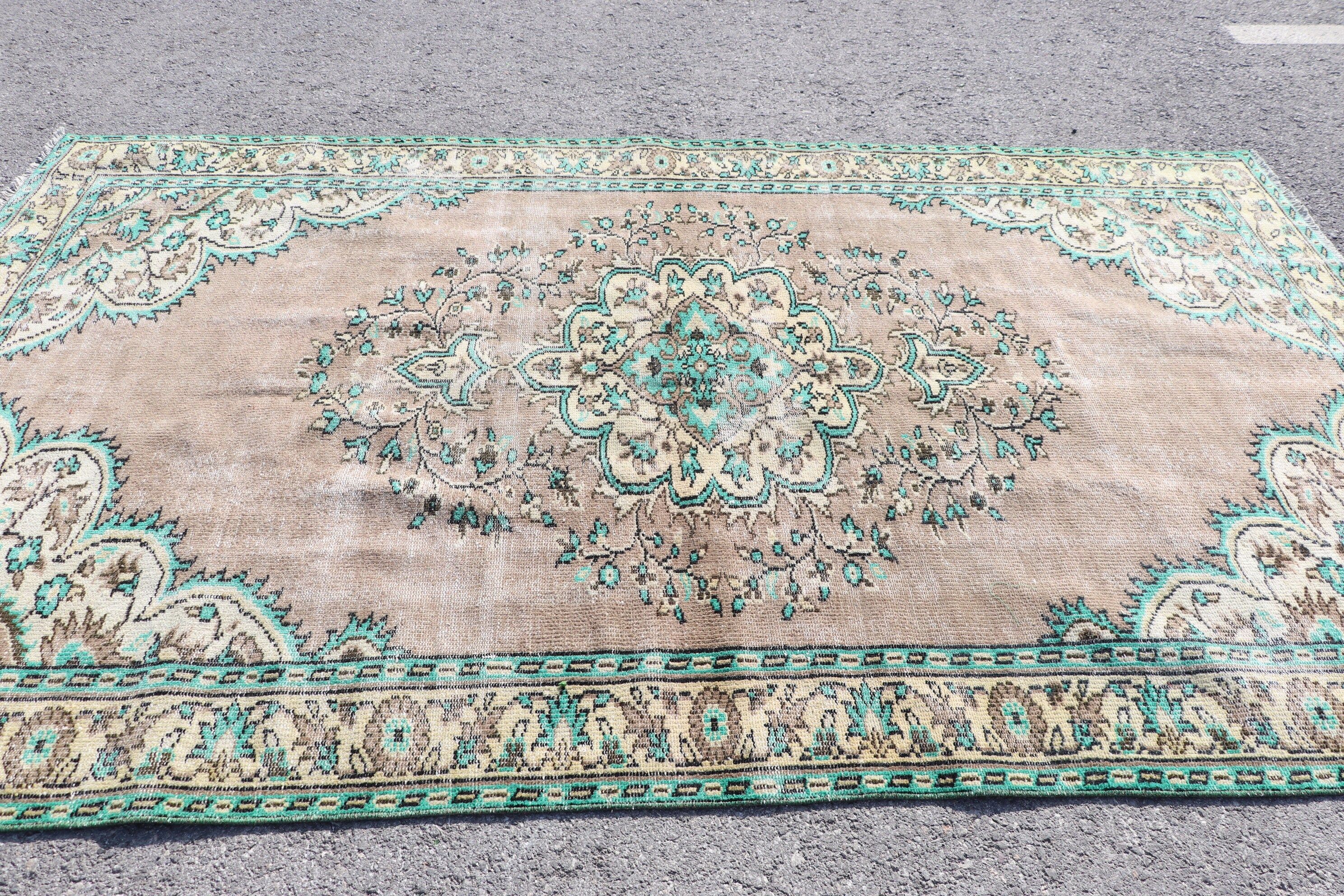 Türk Halısı, Yatak Odası Halıları, Vintage Halı, Yün Halı, Pembe Yer Halısı, 5.9x9.8 ft Büyük Halı, Salon Halıları, Yemek Odası Halısı, Ev Dekor Halıları