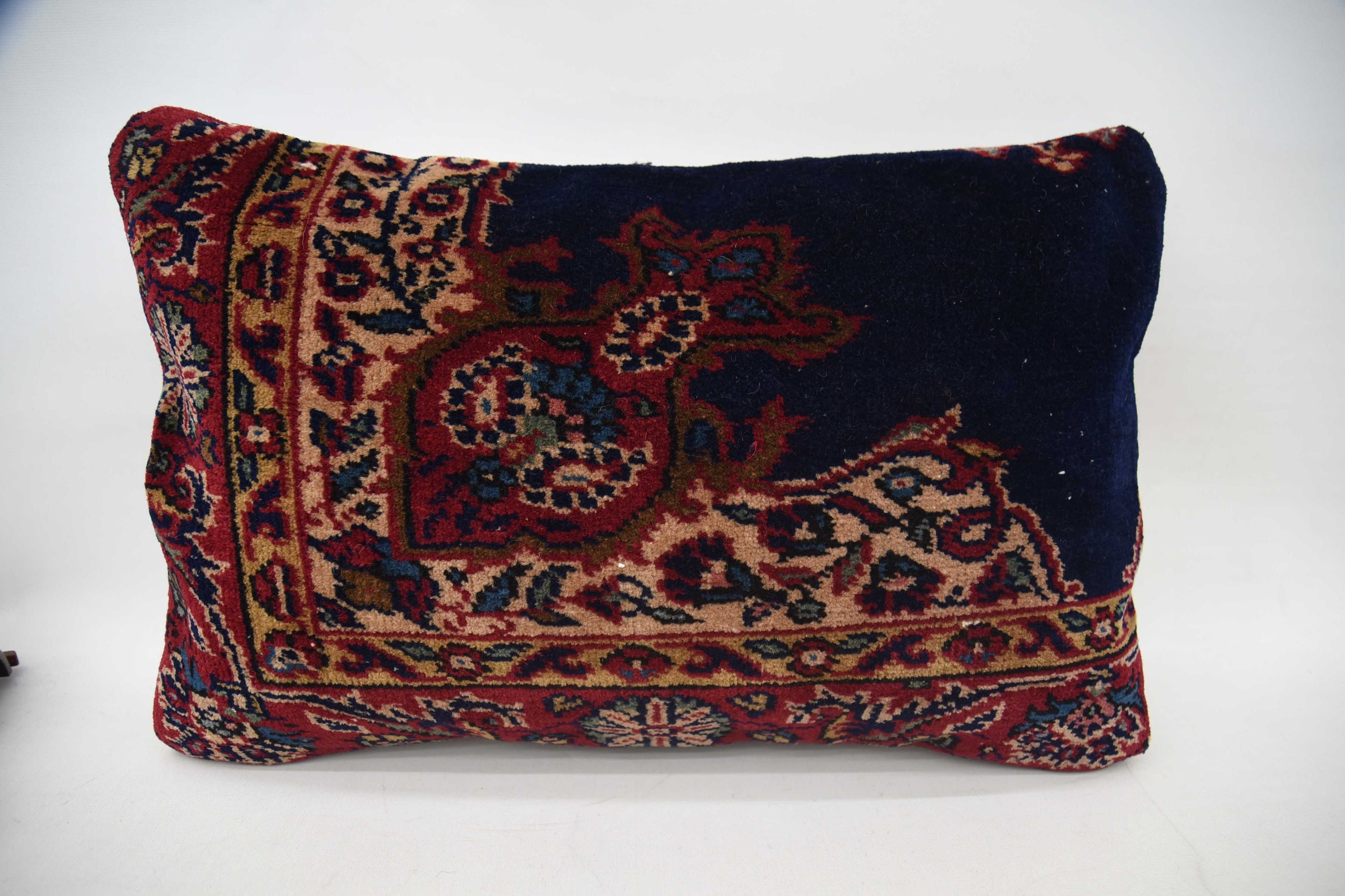 Pet Cushion Cover, Boho Pillow, Turkish Kilim Pillow, 16"x24" Brown Cushion, One Of A Kind Cushion, Authentic Pillow Sham, Antique Pillows