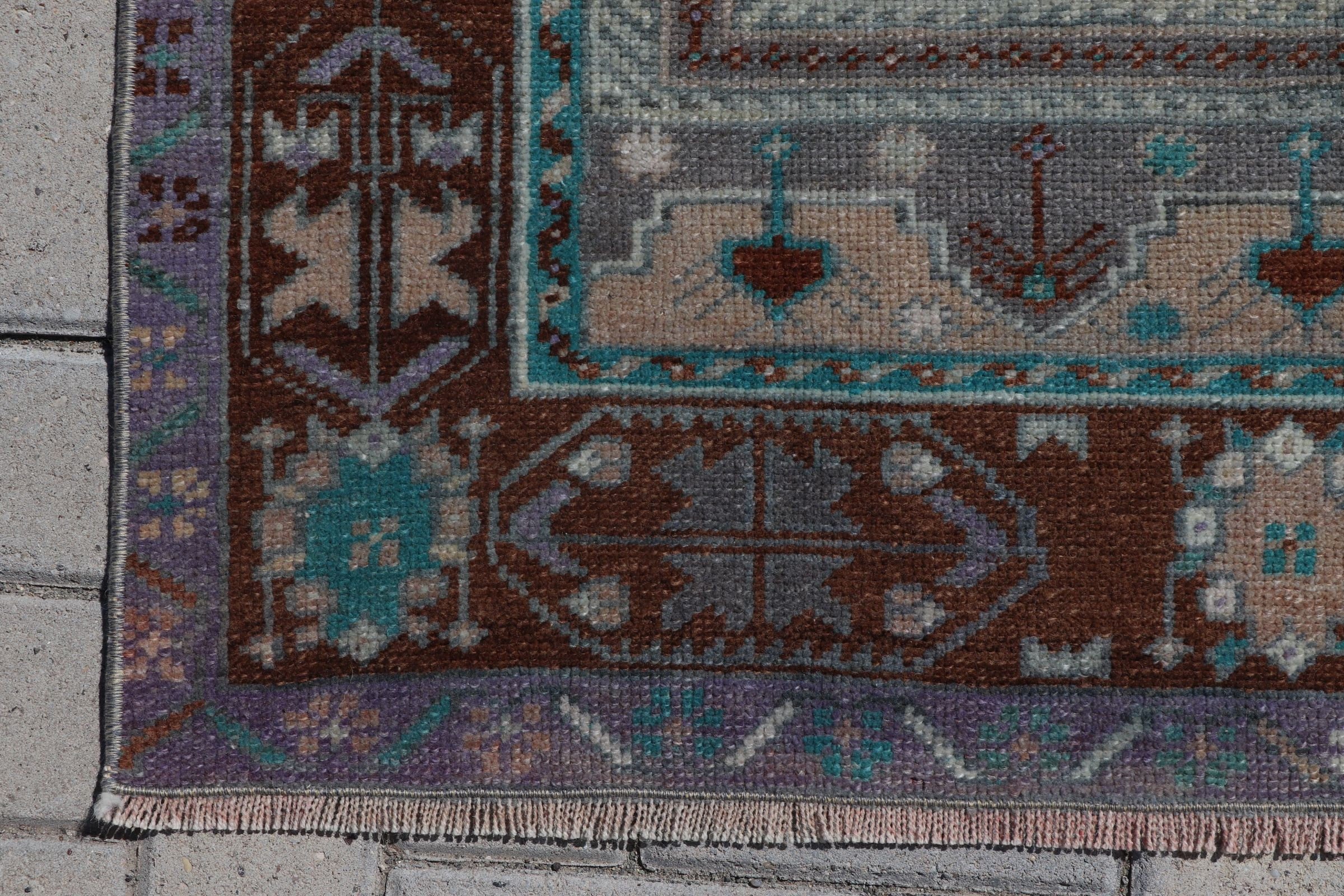 Yemek Odası Halıları, 4.4x9.2 ft Büyük Halı, Ev Dekor Halısı, Salon Halısı, Antika Halı, Parlak Halı, Vintage Halı, Mor Ev Dekor Halısı, Türk Halısı