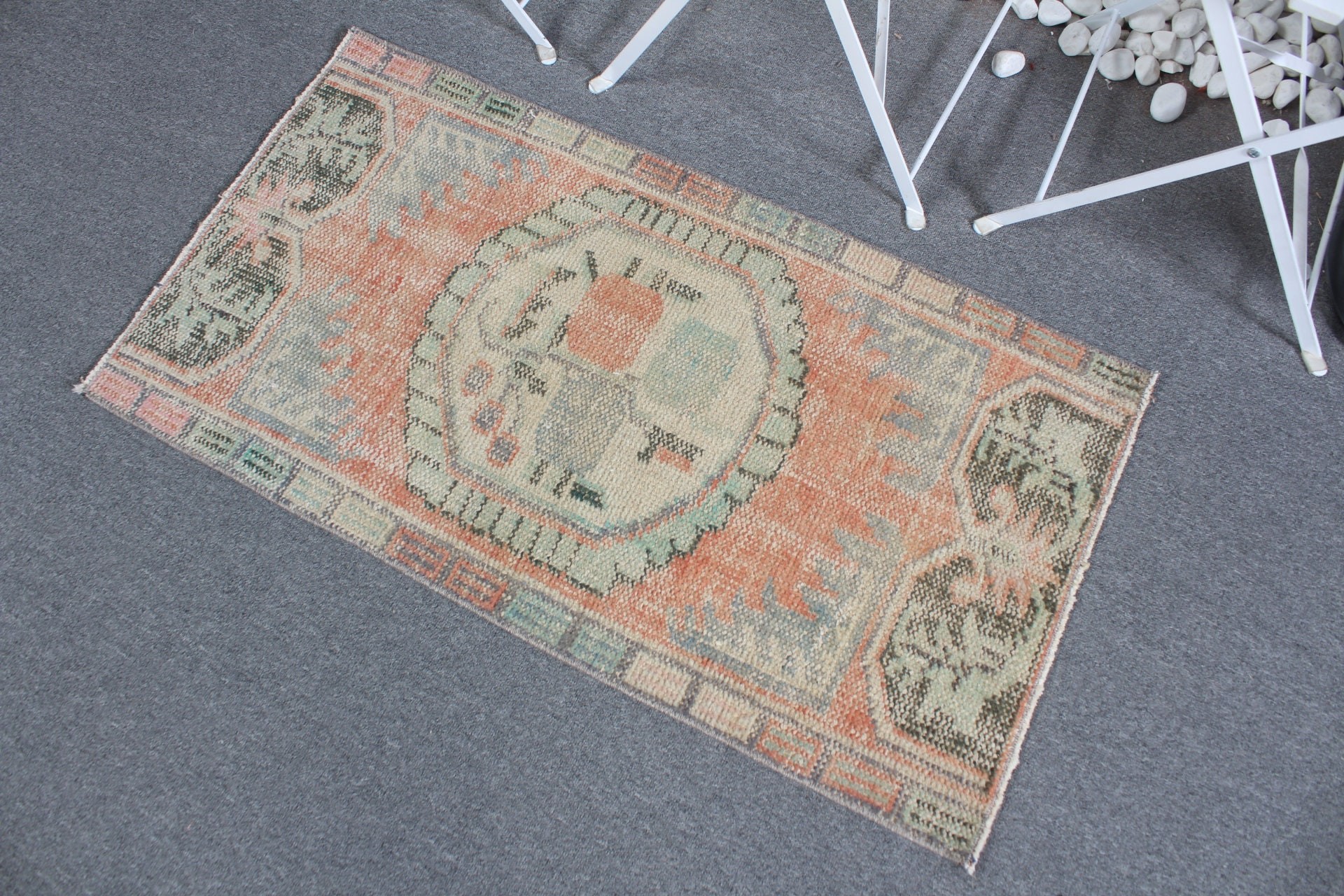 Bedroom Rugs, 1.9x3.5 ft Small Rug, Nursery Rugs, Aztec Rug, Antique Rugs, Orange Home Decor Rug, Turkish Rug, Home Decor Rugs, Vintage Rug