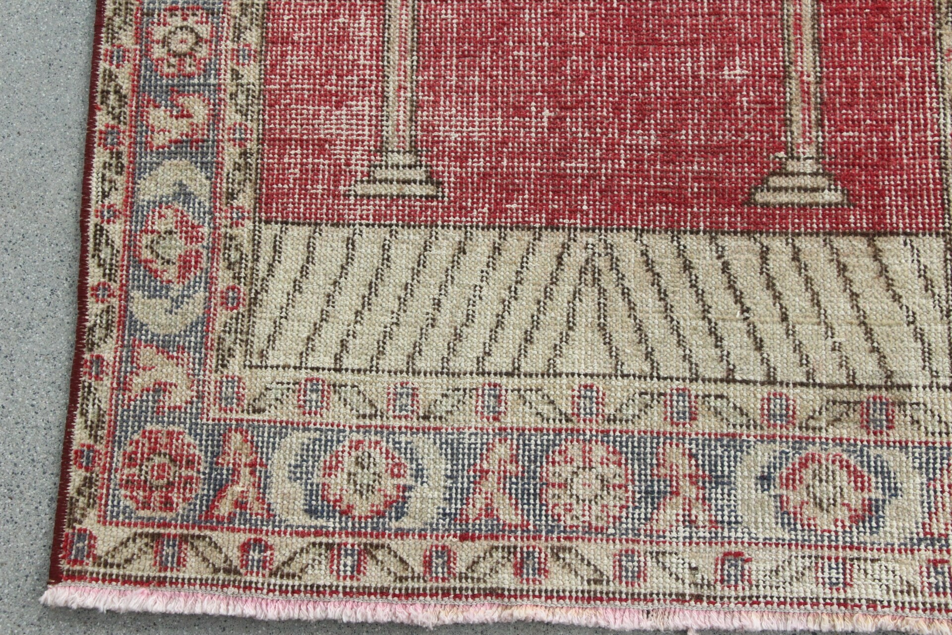 Handwoven Rug, Red Cool Rugs, Rugs for Bath, 2.3x4.6 ft Small Rug, Oriental Rugs, Bathroom Rug, Turkish Rugs, Home Decor Rugs, Vintage Rugs