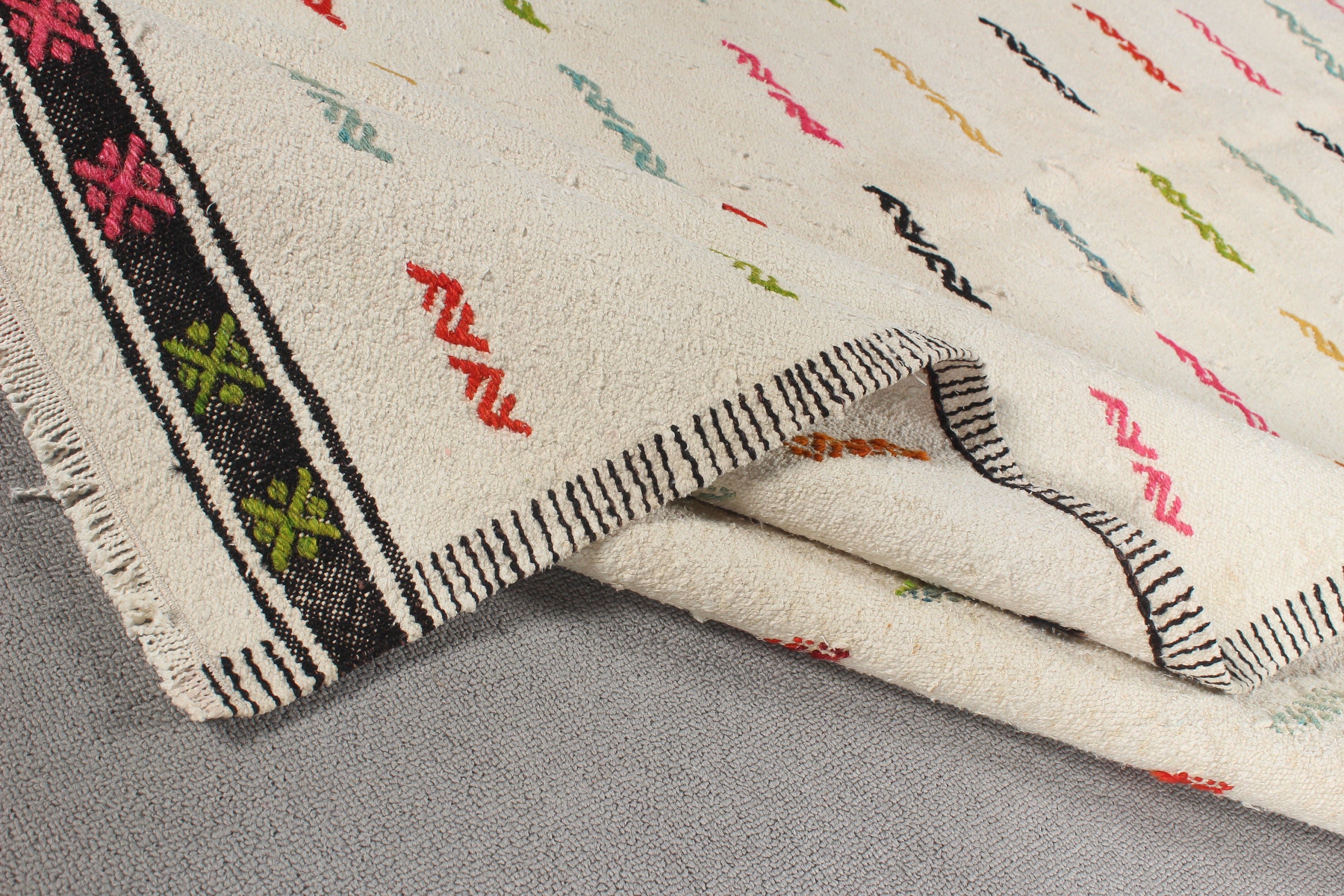 Kilim, Boho Bölge Halıları, Modern Halı, Türk Halıları, Oturma Odası Halısı, Bej Modern Halı, 4.4x6.4 ft Alan Halısı, Vintage Halılar