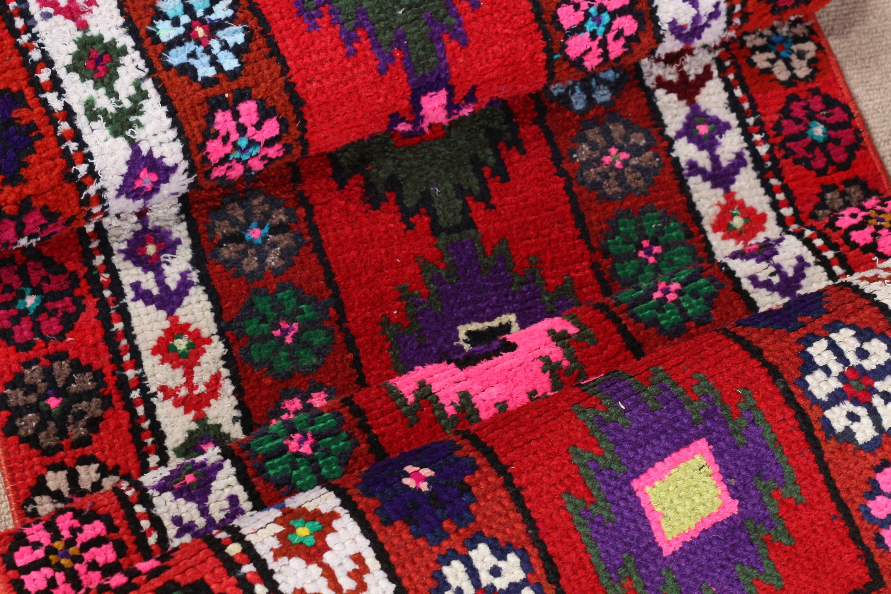 Vintage Rug, Rugs for Runner, Wool Rug, Turkish Rugs, Antique Rug, 2.1x9.2 ft Runner Rug, Pink Antique Rugs, Ethnic Rugs, Corridor Rug