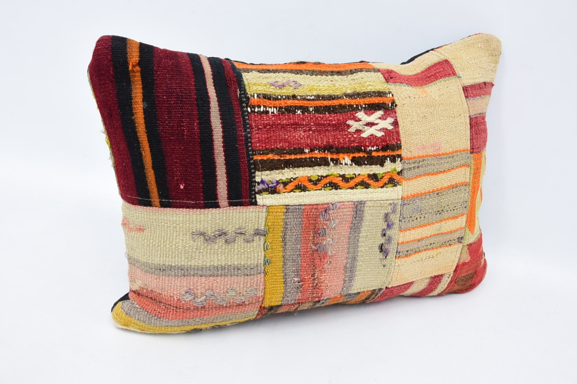 Aztec Cushion Cover, Boho Pillow Sham Cover, Boho Pillow, Home Decor Pillow, Turkish Rugs Cushion Cover, 16"x24" Beige Cushion