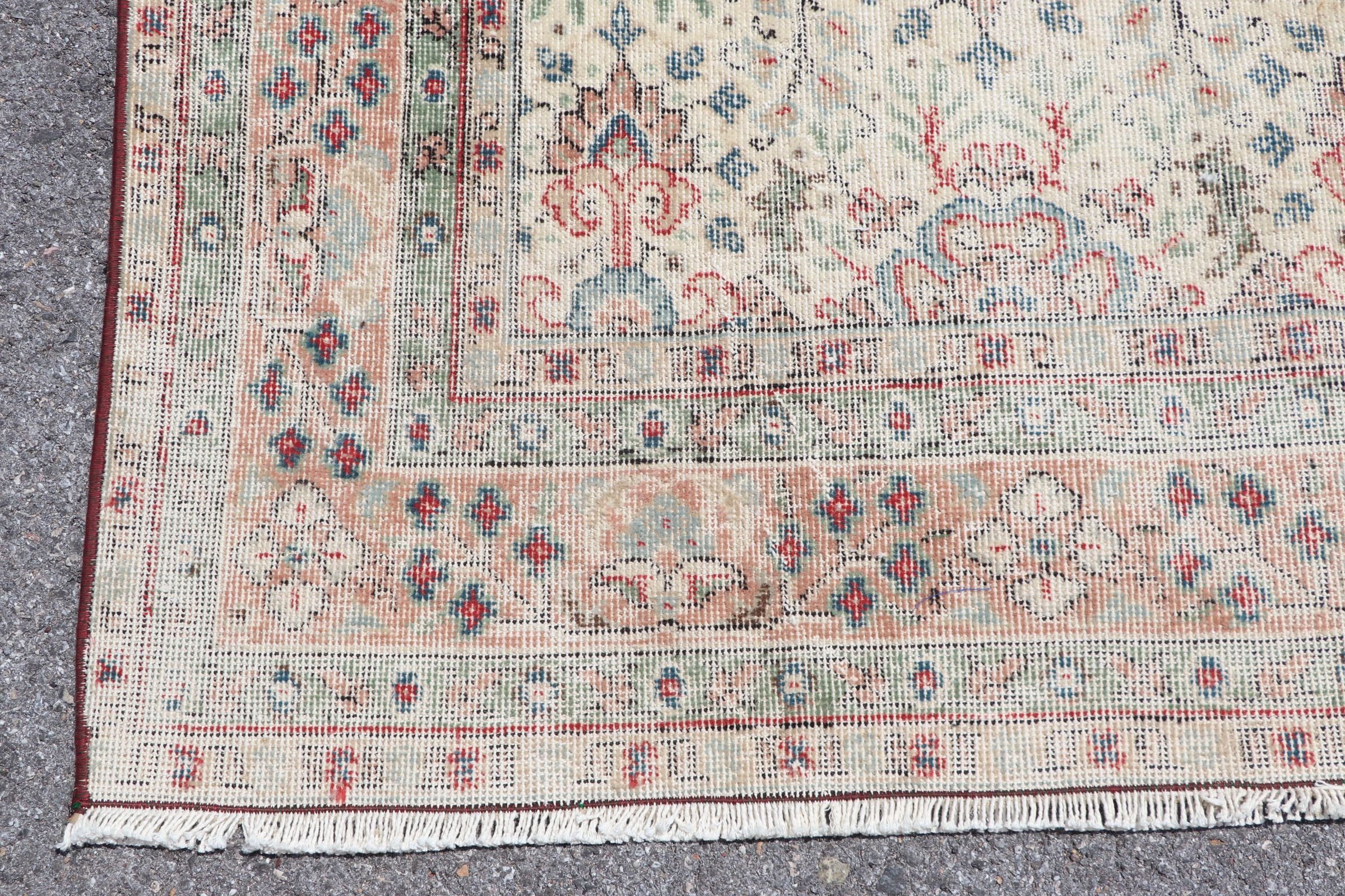 Retro Halı, Yatak Odası Halısı, Vintage Halılar, Yer Halısı, Salon Halıları, Yemek Odası Halıları, Türk Halıları, 5.3x9 ft Büyük Halılar, Beyaz Antika Halı