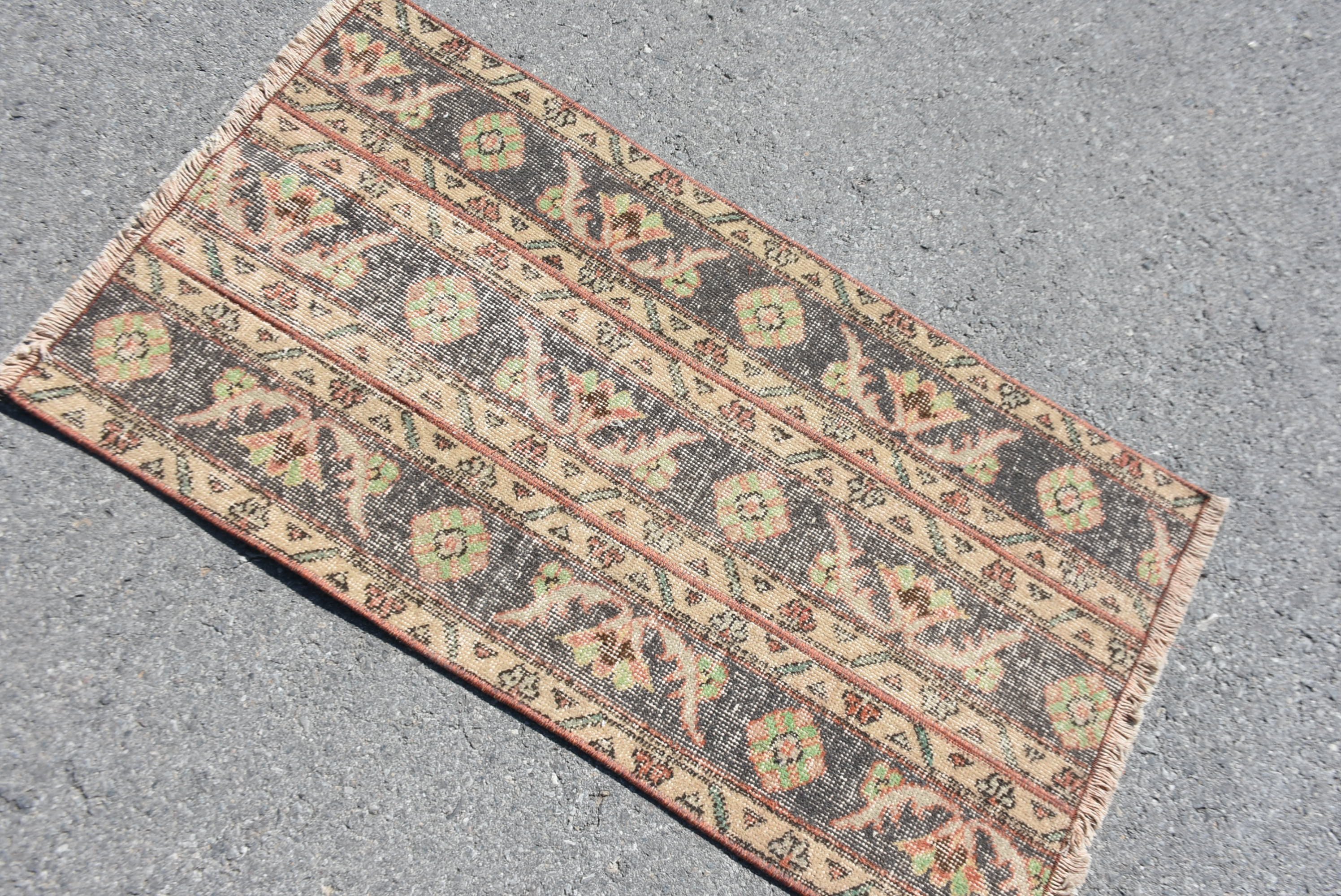 Kitchen Rugs, Bathroom Rug, Old Rug, Vintage Rug, Turkish Rug, Beige Oriental Rugs, 1.9x3.4 ft Small Rugs, Rugs for Nursery, Home Decor Rug
