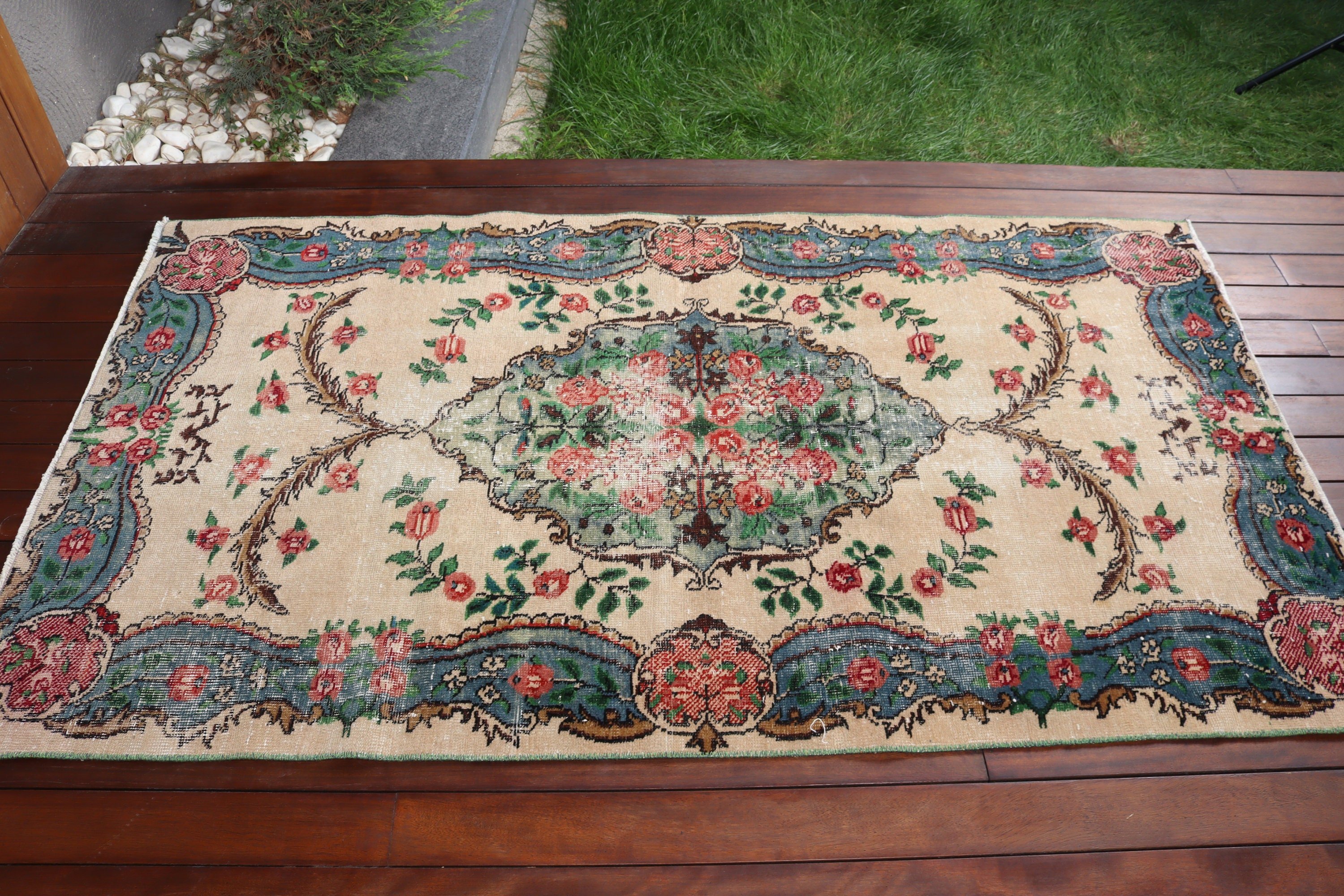 Havalı Halı, Vintage Halı, 3,5x6,3 ft Vurgulu Halılar, Dekoratif Halılar, Lüks Halı, Boho Vurgulu Halılar, Bej Mutfak Halıları, Türk Halısı, Yatak Odası Halısı