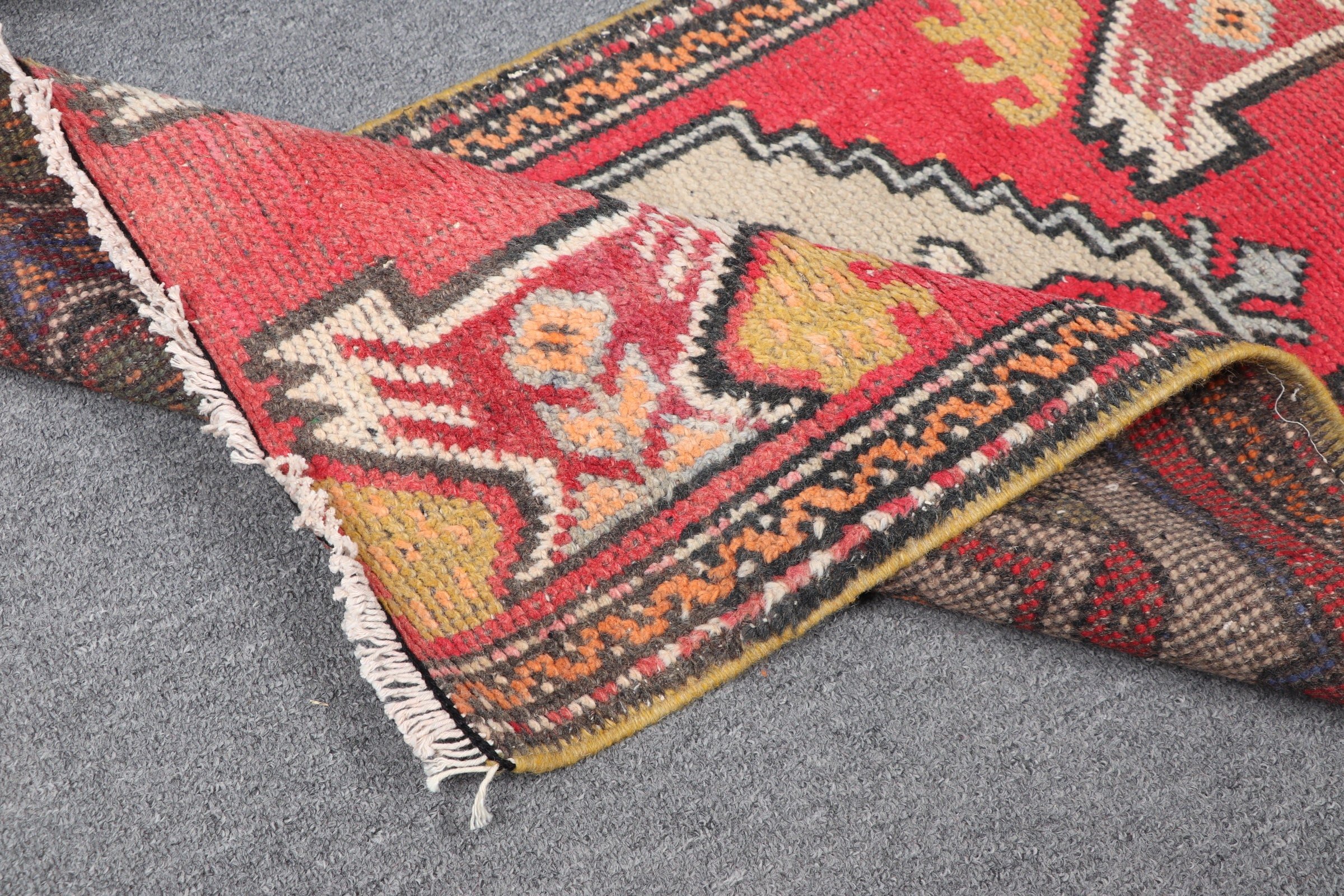 Red Home Decor Rug, Retro Rug, 1.8x2.7 ft Small Rugs, Vintage Rug, Turkish Rugs, Anatolian Rug, Kitchen Rugs, Nursery Rug, Oriental Rug