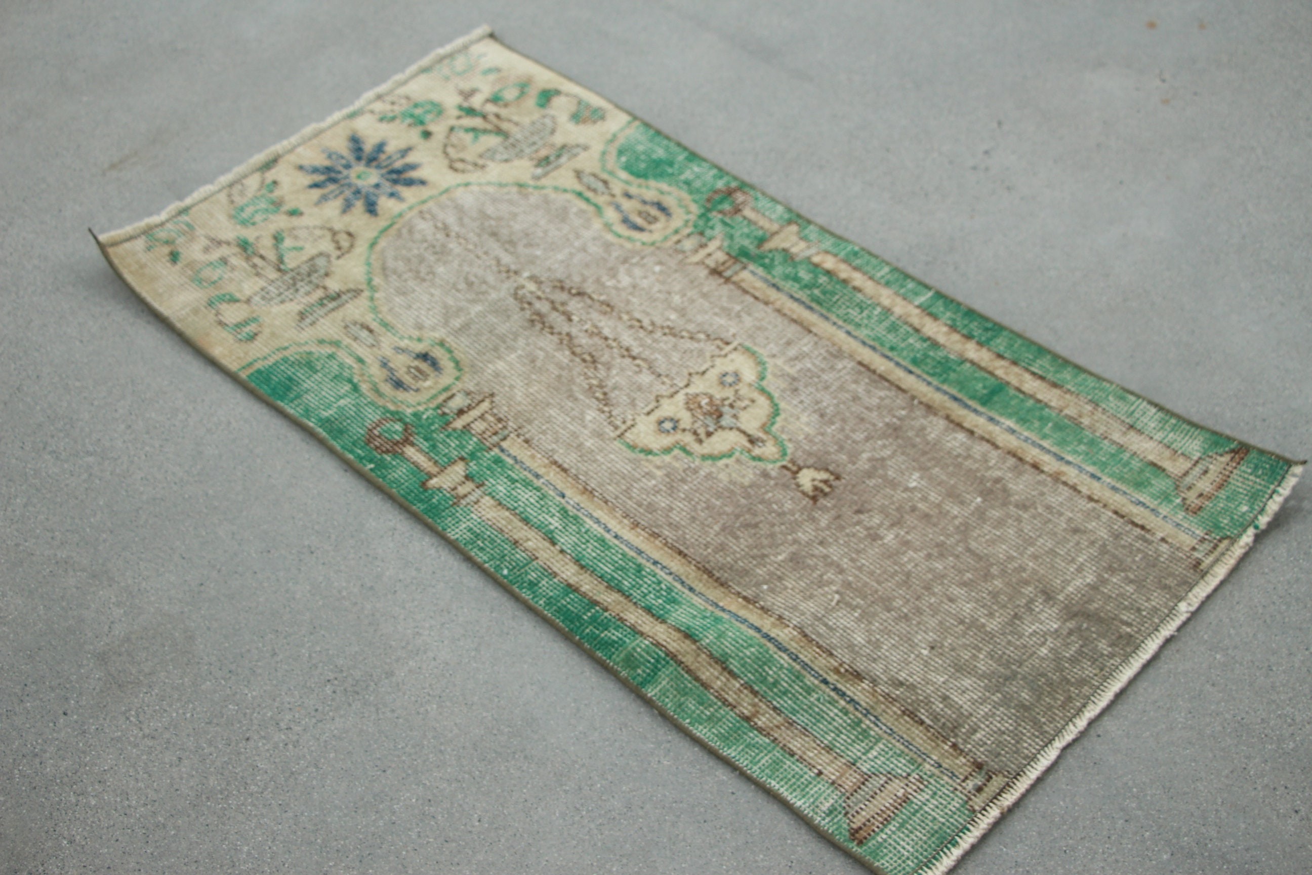 Green Modern Rugs, Vintage Rugs, 1.7x3.3 ft Small Rugs, Flatweave Rugs, Rugs for Entry, Turkish Rug, Turkey Rugs, Bath Rugs, Kitchen Rugs