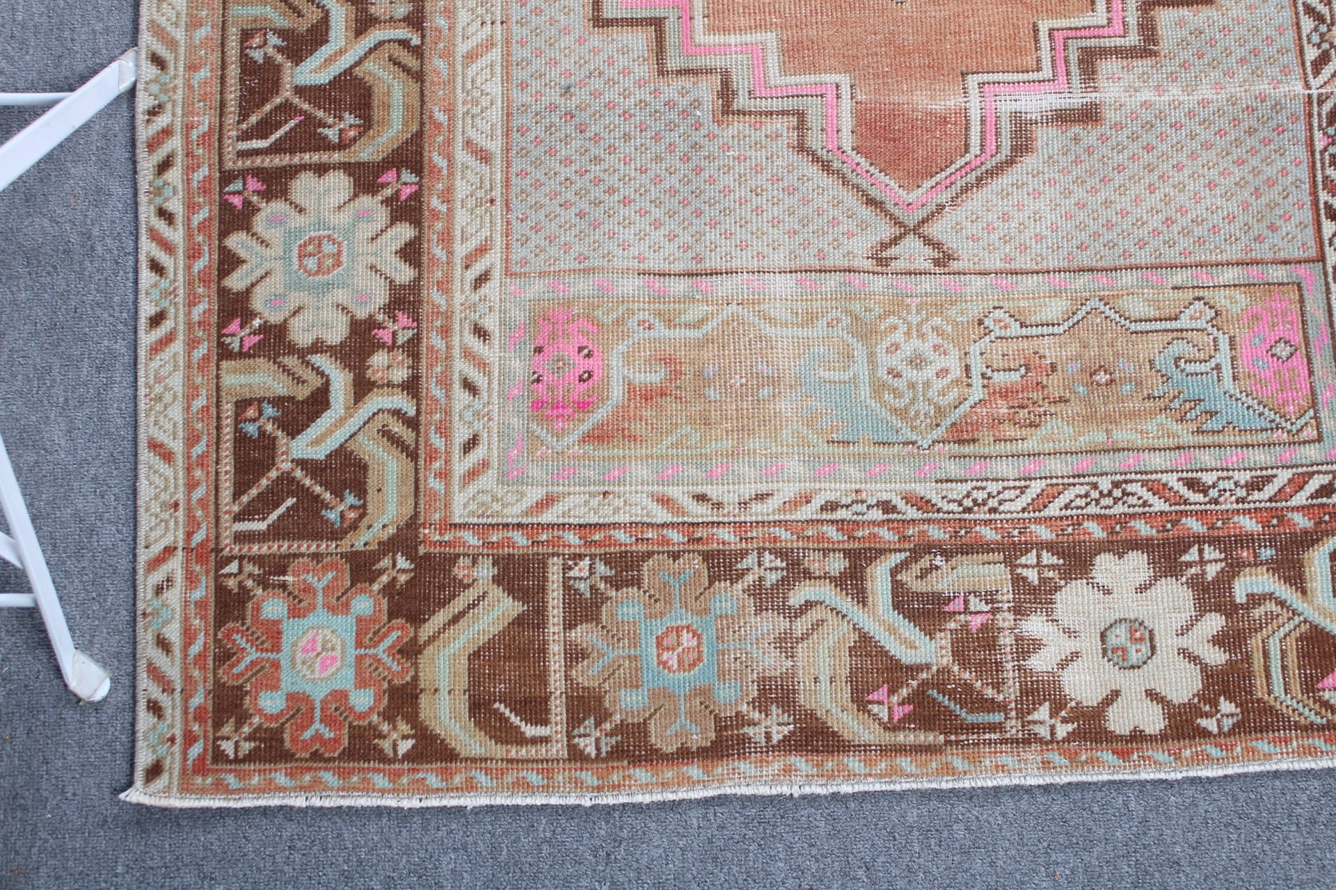 Bedroom Rug, Vintage Rug, Muted Rug, 3.3x5.2 ft Accent Rugs, Kitchen Rugs, Brown Anatolian Rug, Turkish Rug, Nursery Rug