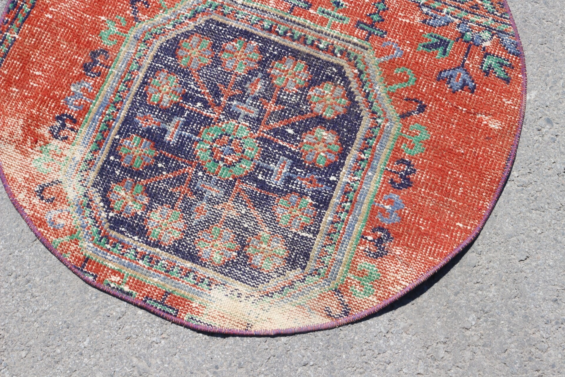 Fas Halıları, Vintage Halı, Giriş Halısı, Çocuk Halıları, 2,7x2,8 ft Küçük Halı, Kırmızı Oushak Halıları, Türk Halısı, Mutfak Halıları, Oryantal Halılar