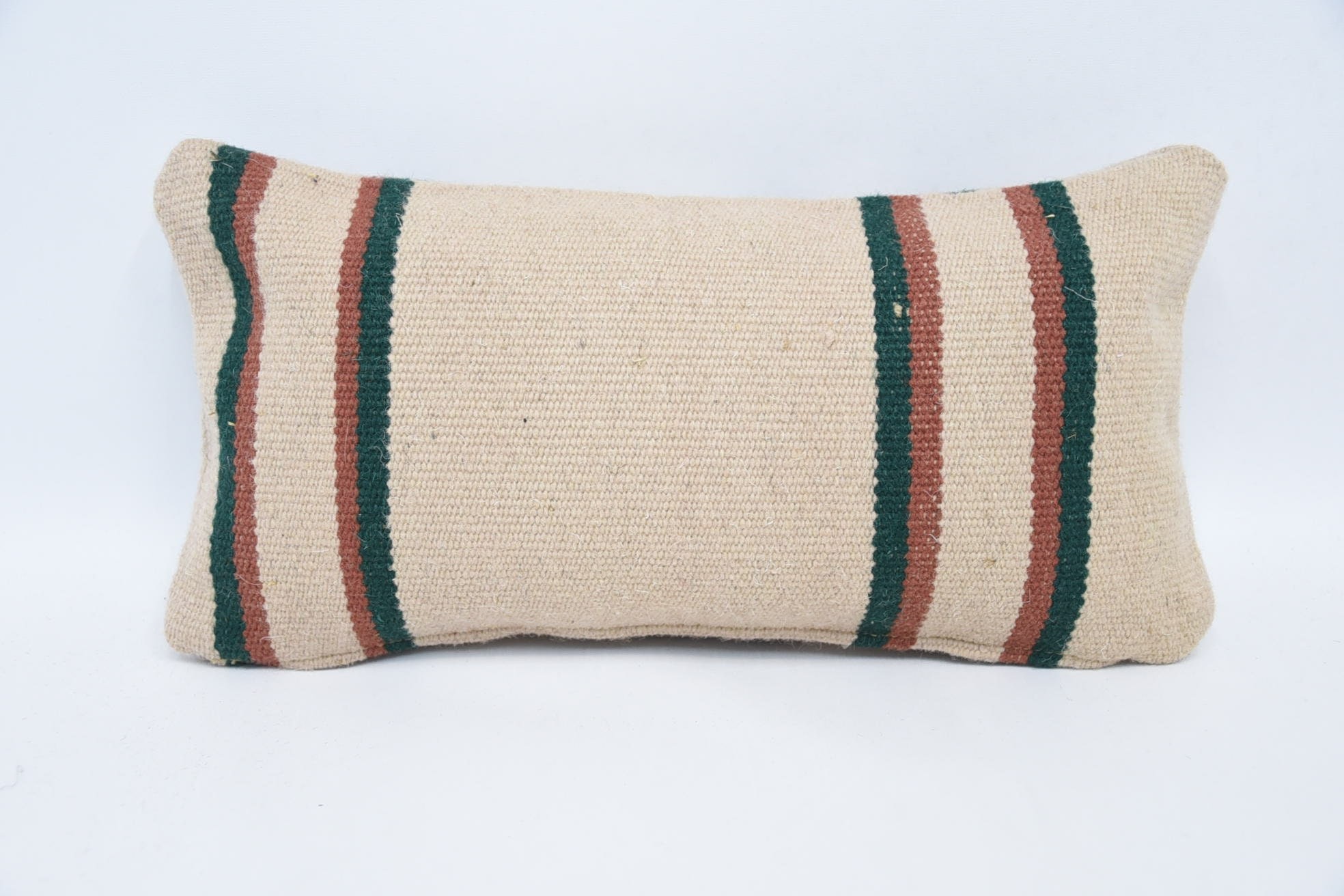 Boho Pillow, Yoga Pillow Case, Turkish Corner Pillow Case, Interior Designer Pillow, 8"x16" White Pillow Sham, Turkish Kilim Pillow