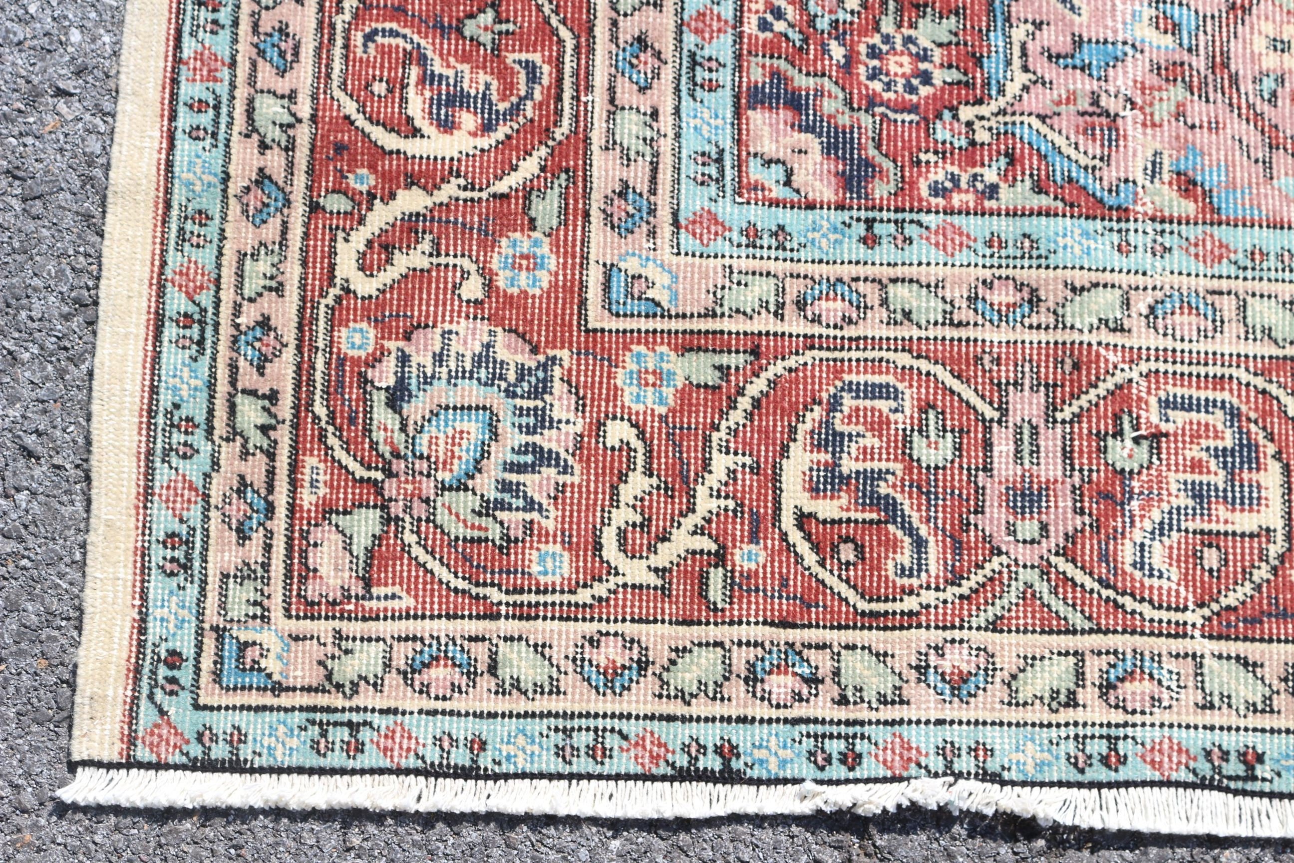 Bedroom Rugs, Turkish Rug, Red Bedroom Rug, Salon Rugs, 6.5x9.4 ft Large Rug, Rugs for Salon, Floor Rugs, Vintage Rug, Dining Room Rugs