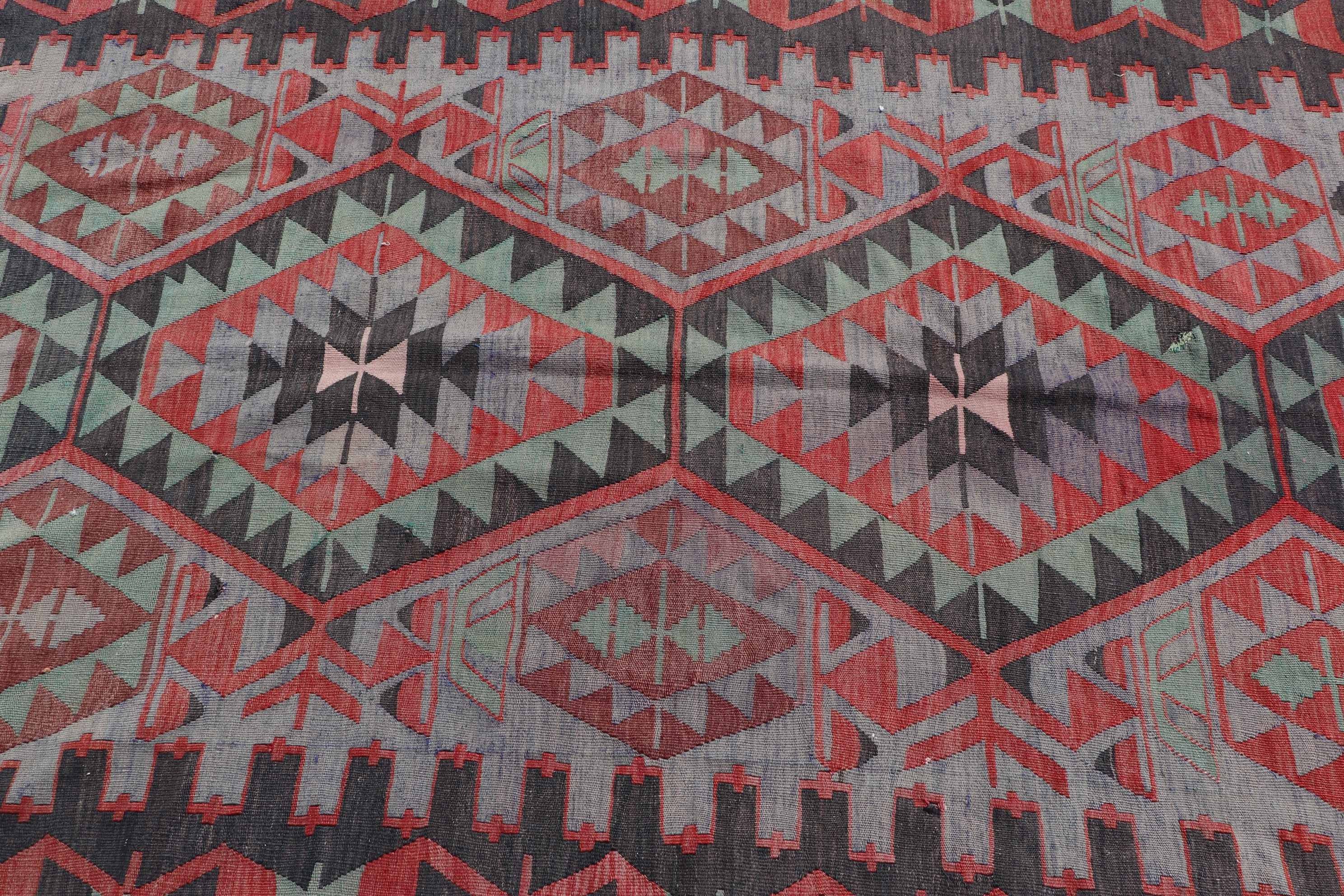 Oturma odası Kilim, 140x279 cm Salon Kilim, Yatak odası Kilim, Uşak Kilim, Nostaljik Kilim, Kırmızı Zemin Kilim, Oturma odası Kilim