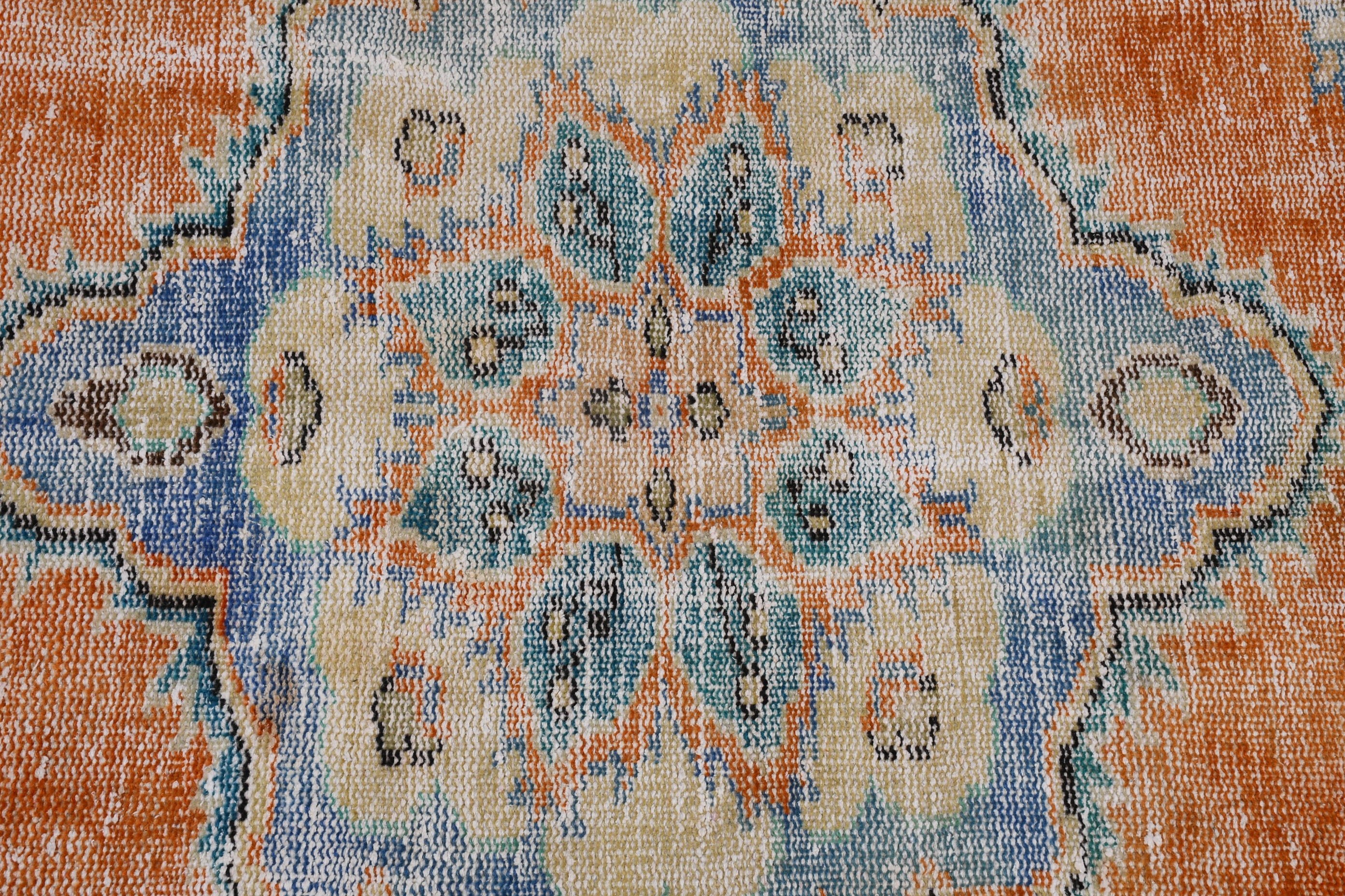 Sarı Anadolu Halısı, Lüks Halı, Salon Halıları, Fas Halısı, 5,4x8,7 ft Büyük Halılar, Türk Halıları, Vintage Halılar, Boho Halısı, Büyük Oushak Halısı