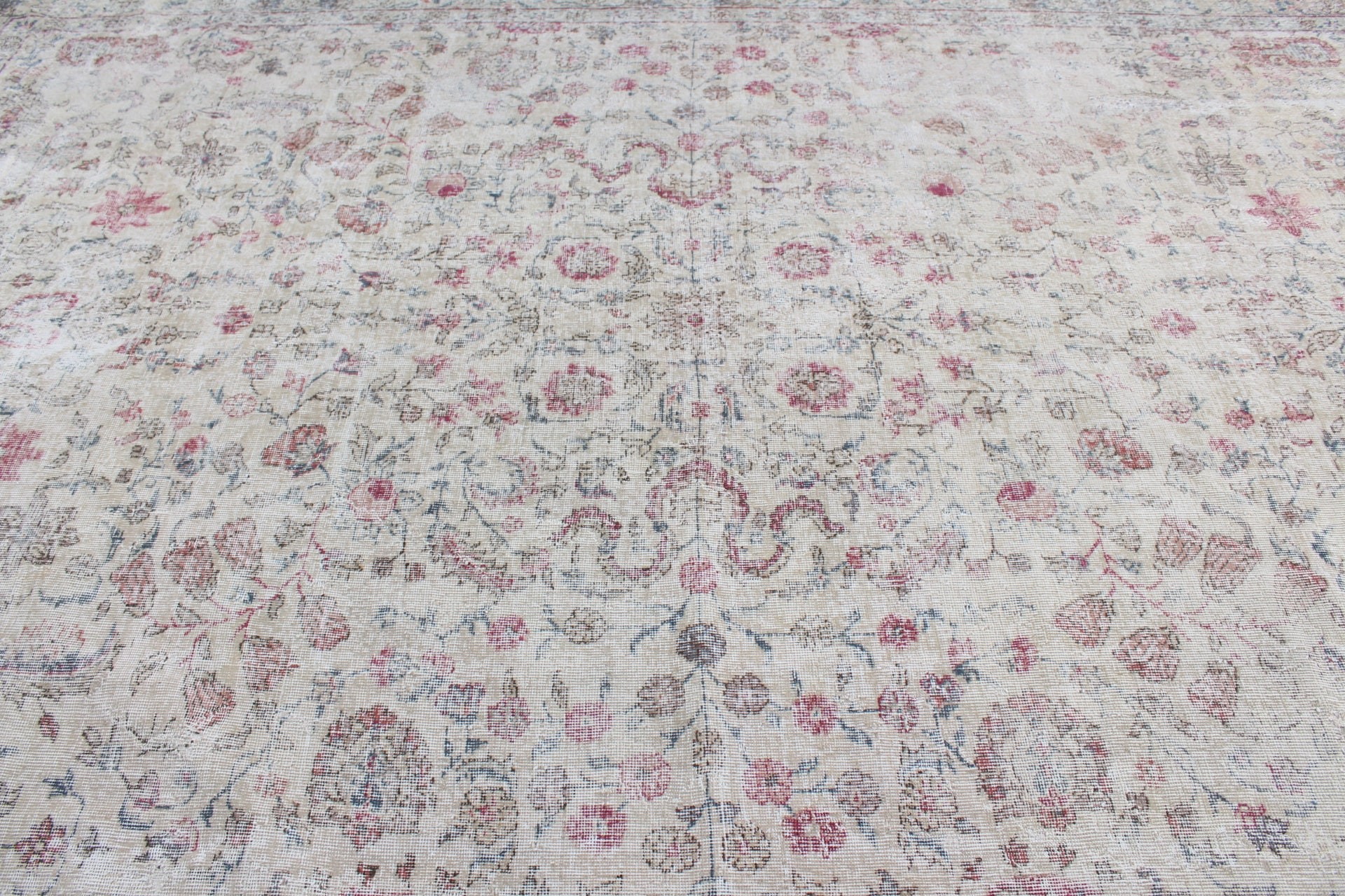 Dining Room Rug, Oriental Rug, 9.4x13.1 ft Oversize Rug, Vintage Rug, Turkish Rug, Living Room Rug, Beige Kitchen Rug