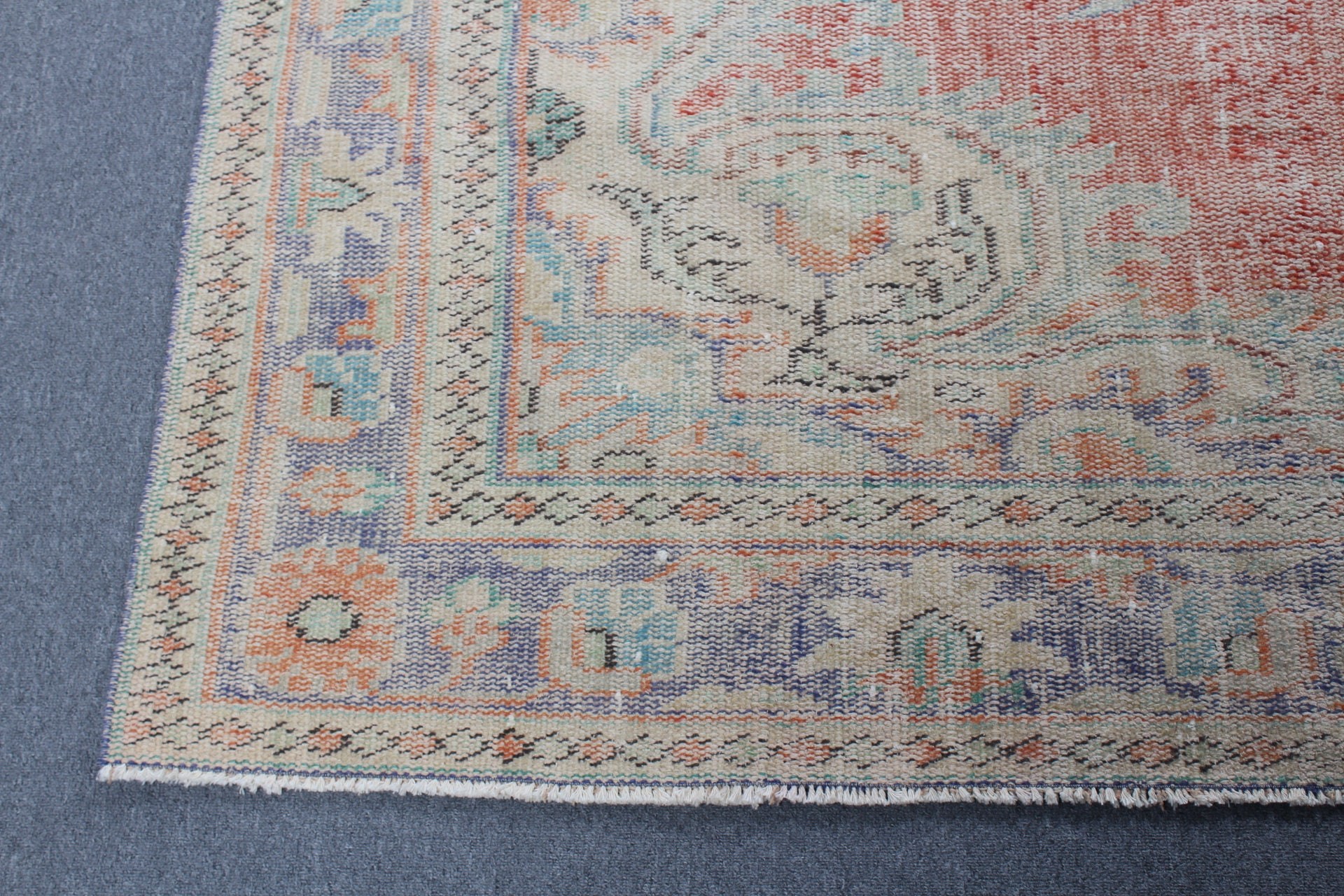 Anadolu Halıları, Turuncu Oushak Halıları, Salon Halısı, 6x10 ft Büyük Halılar, Boho Halıları, Türk Halısı, Yemek Odası Halısı, Vintage Halı, Fas Halısı