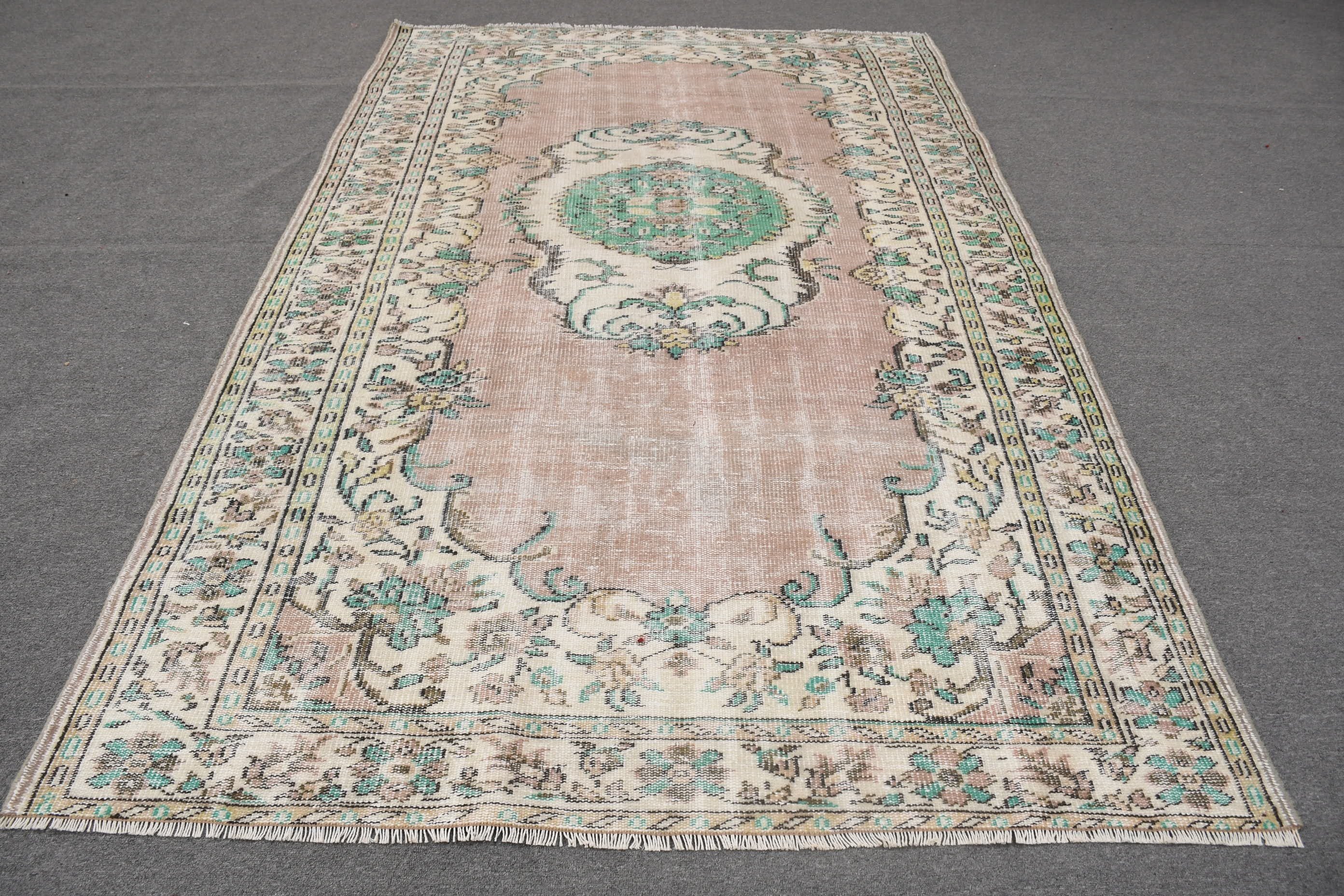 5.7x9.4 ft Büyük Halı, Mutfak Halısı, Yatak Odası Halıları, Yün Halı, Büyük Yün Halı Halıları, Vintage Halı, Oturma Odası Halıları, Bej Soğuk Halı, Türk Halıları