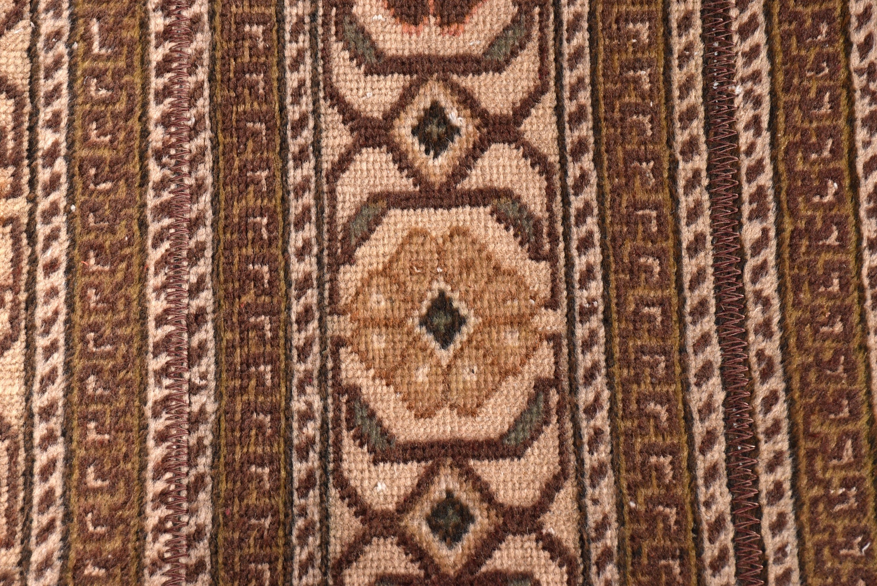 Merdiven Halısı, Ofis Halısı, Vintage Halı, Türk Halısı, Boho Halıları, Nötr Halılar, 1.7x6.8 ft Runner Halıları, Bej El Dokuma Halısı, Koridor Halısı