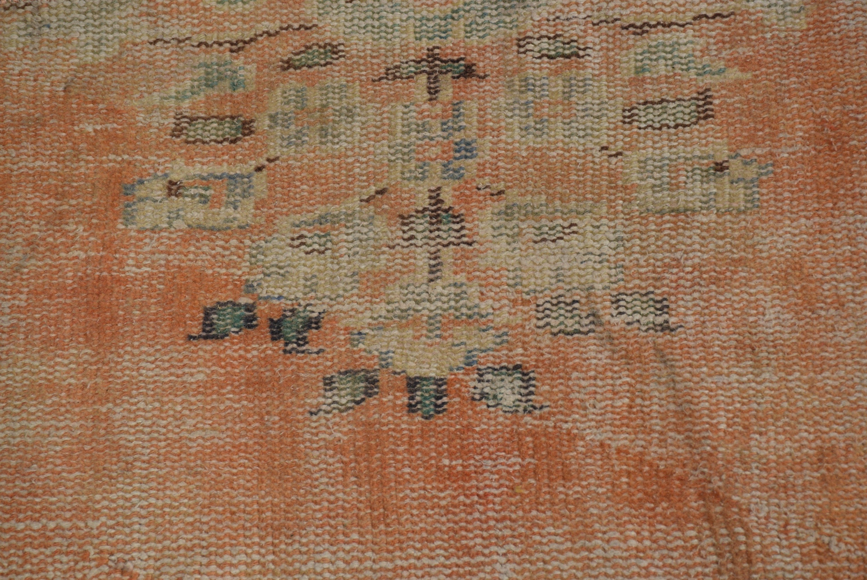 Kitchen Rugs, Orange Bedroom Rug, 1.6x4.8 ft Small Rugs, Bathroom Rug, Moroccan Rug, Muted Rug, Vintage Rug, Turkish Rugs