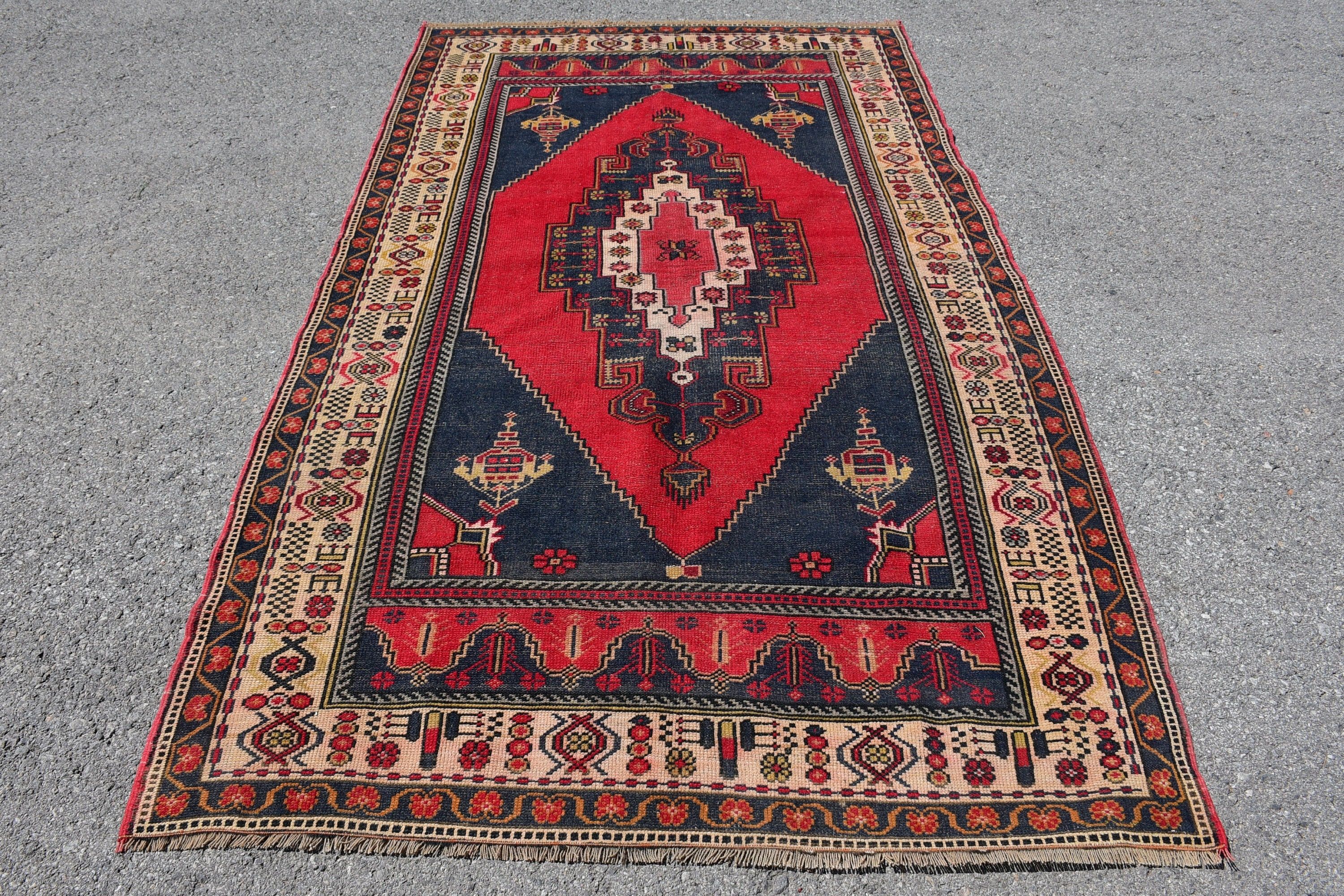 Vintage Halı, Mutfak Halısı, 4.8x8.2 ft Alan Halıları, Yer Halıları, Vintage Dekor Halıları, Yemek Odası Halıları, Türk Halıları, Yemek Odası Halısı