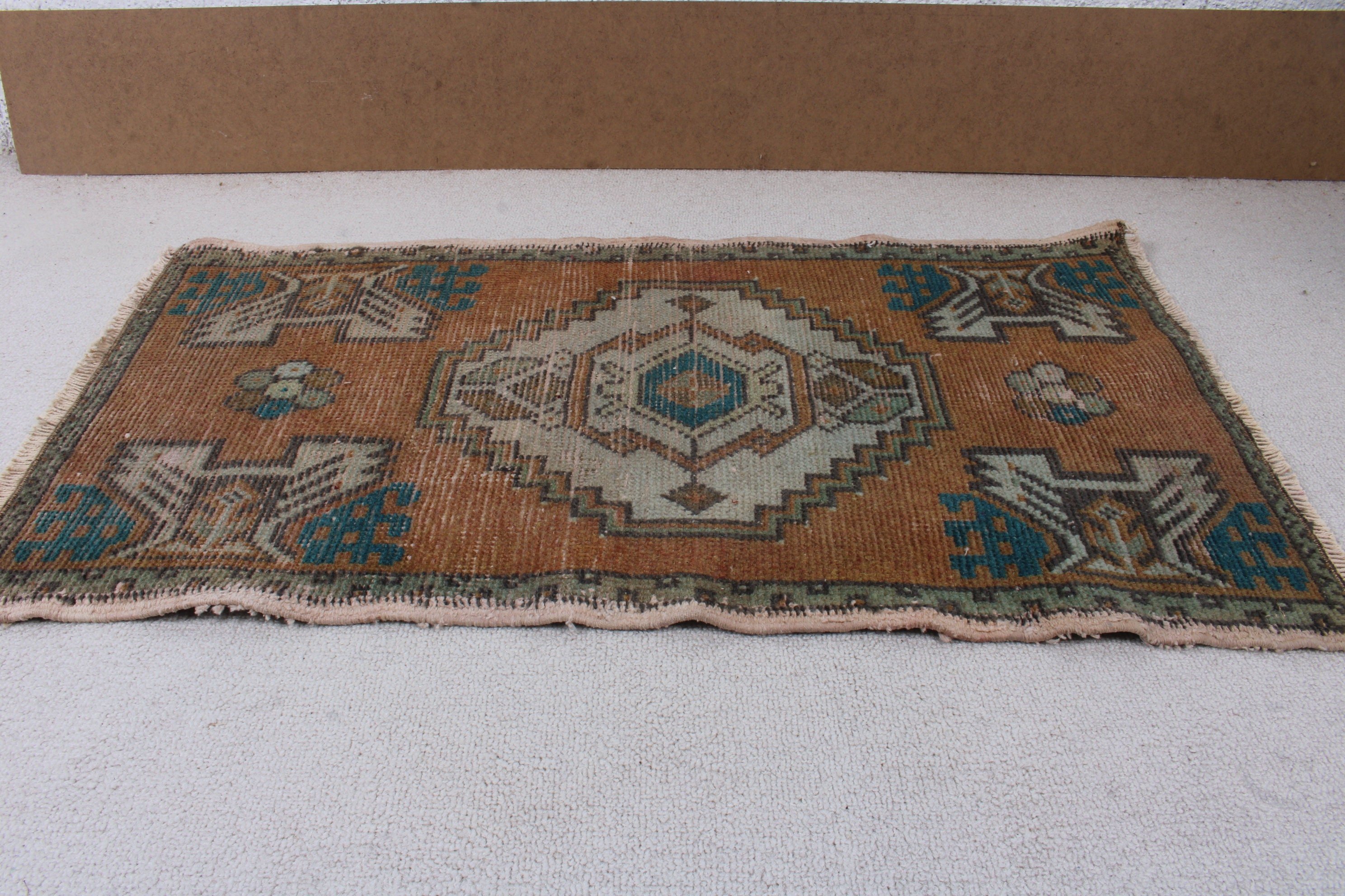 1.6x3 ft Small Rug, Bath Rugs, Rugs for Bedroom, Brown Oriental Rug, Statement Rug, Vintage Rug, Floor Rugs, Turkish Rug, Kitchen Rugs