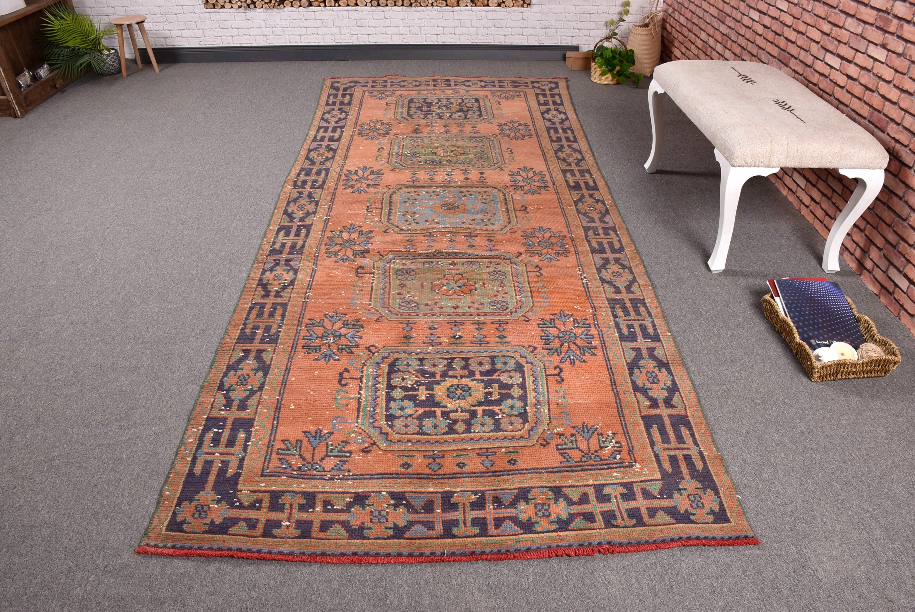 Oturma Odası Halıları, Vintage Halı, Büyük Boho Halısı, Ev Dekor Halıları, 4.3x10.7 ft Büyük Halı, Anadolu Halısı, Türk Halısı, Pembe Ev Dekor Halıları