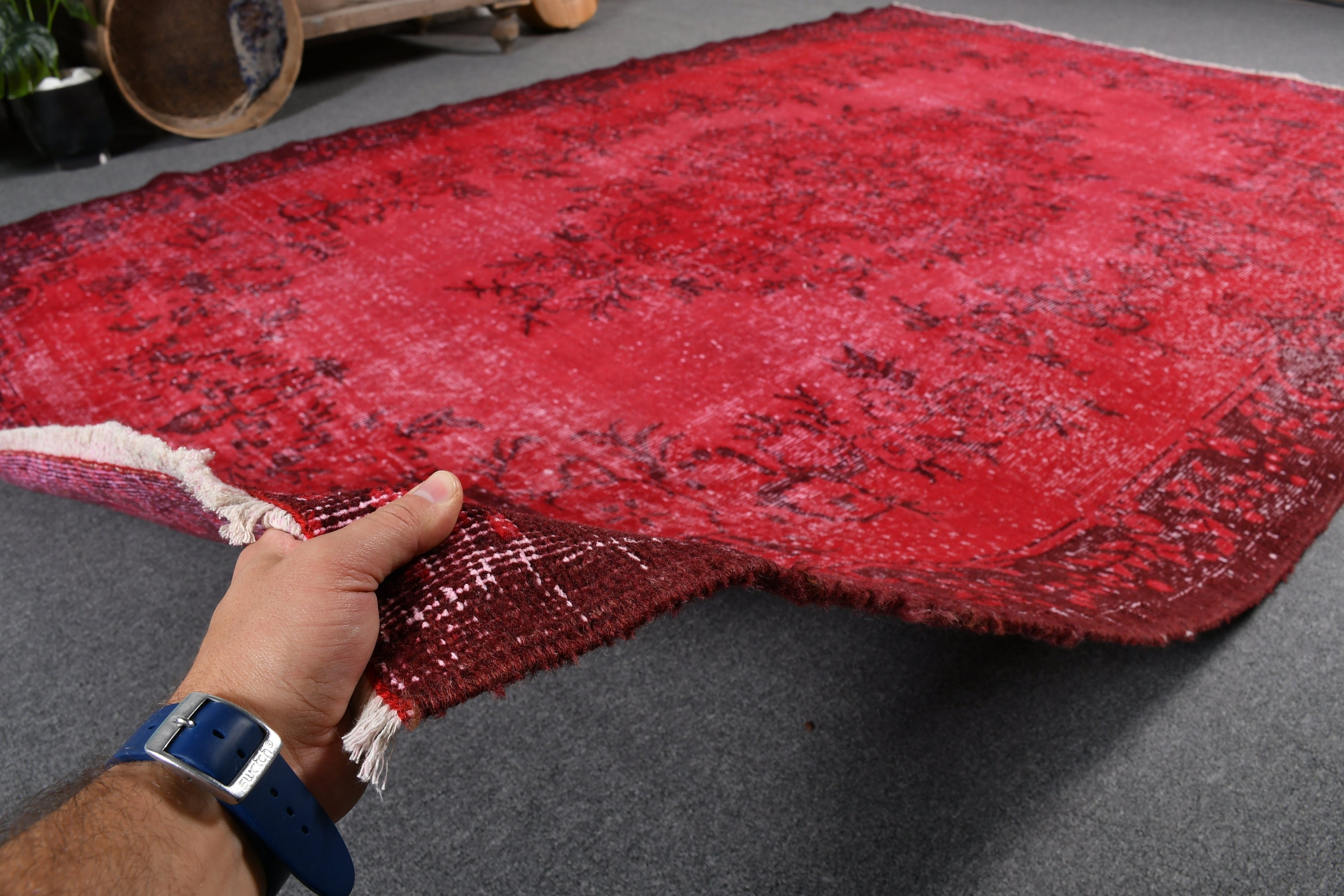 Rugs for Salon, Dining Room Rug, 6.2x9.1 ft Large Rug, Wool Rugs, Cool Rug, Large Area Rug Rugs, Vintage Rug, Red Bedroom Rug, Turkish Rugs