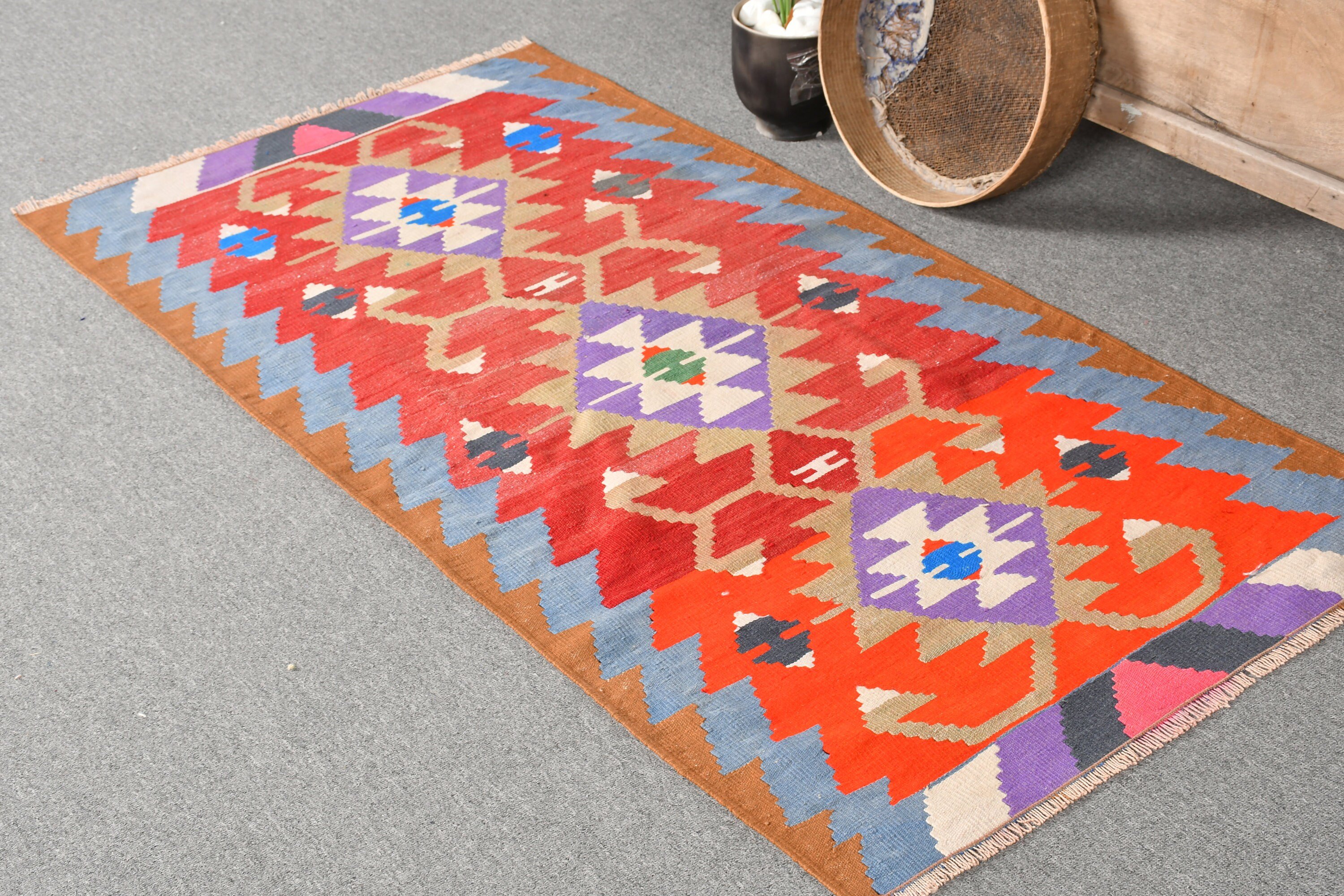 Anadolu Halısı, Kilim, Vintage Halı, Türk Halıları, Yatak Odası Halısı, Turuncu Mutfak Halıları, 2,8x5,4 ft Vurgu Halısı, Oryantal Halılar, Giriş Halıları