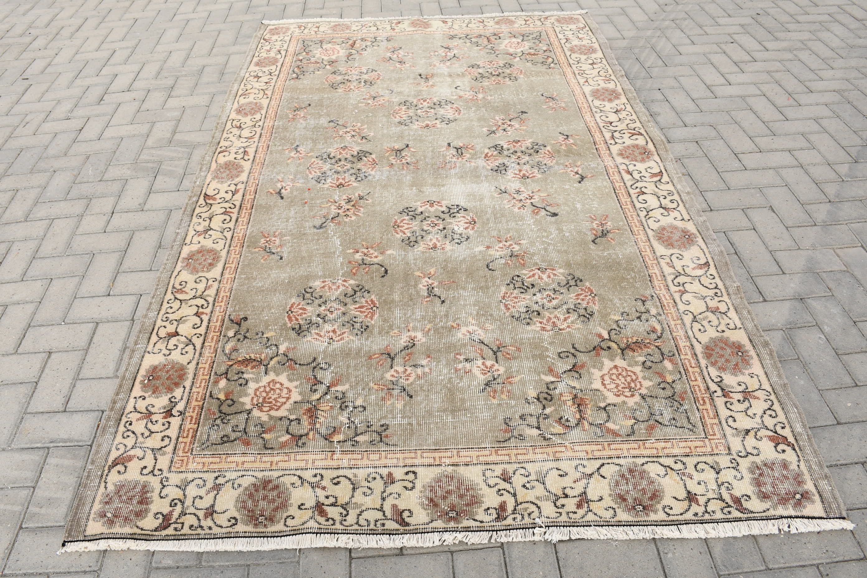 Dining Room Rugs, Antique Rug, Dorm Rug, Bedroom Rugs, Art Rug, 5.4x8.8 ft Large Rug, Gray Antique Rug, Turkish Rug, Cool Rugs, Vintage Rug