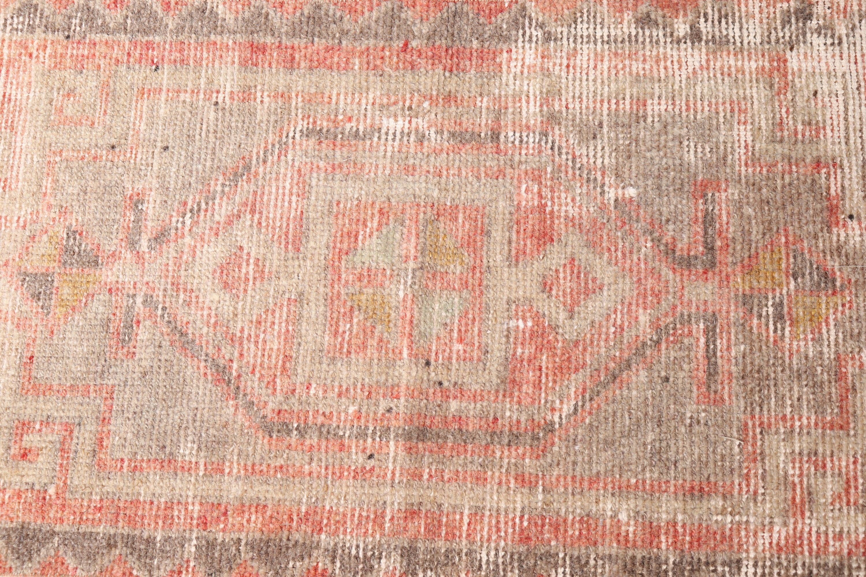 1.5x3.1 ft Small Rugs, Orange Moroccan Rug, Wall Hanging Rugs, Home Decor Rug, Kitchen Rugs, Car Mat Rugs, Vintage Rug, Turkish Rug