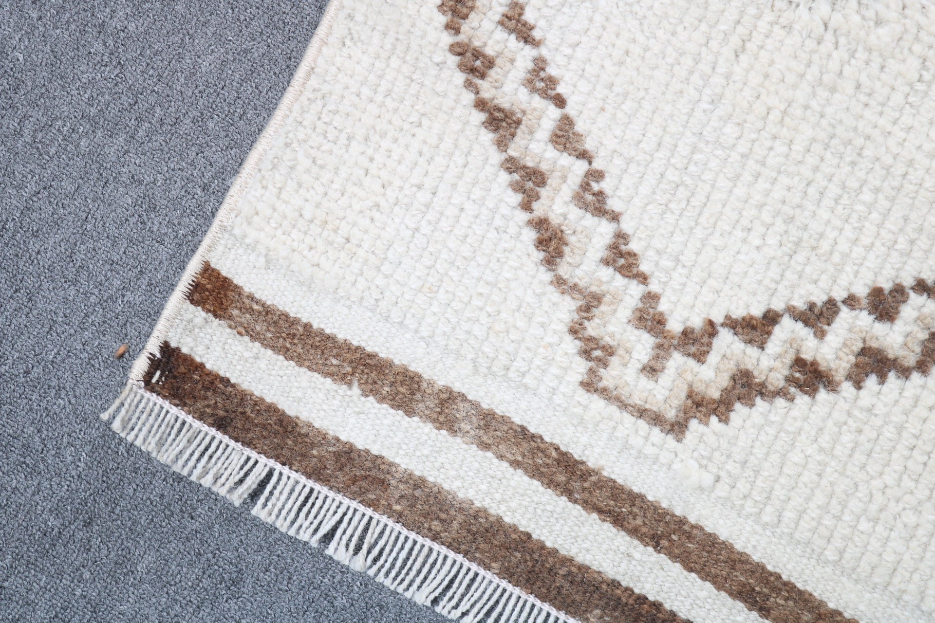 Corridor Rugs, Luxury Rug, Geometric Rug, Vintage Rug, Vintage Runner Rugs, Beige Flatweave Rug, Turkish Rug, 3.1x11.8 ft Runner Rugs