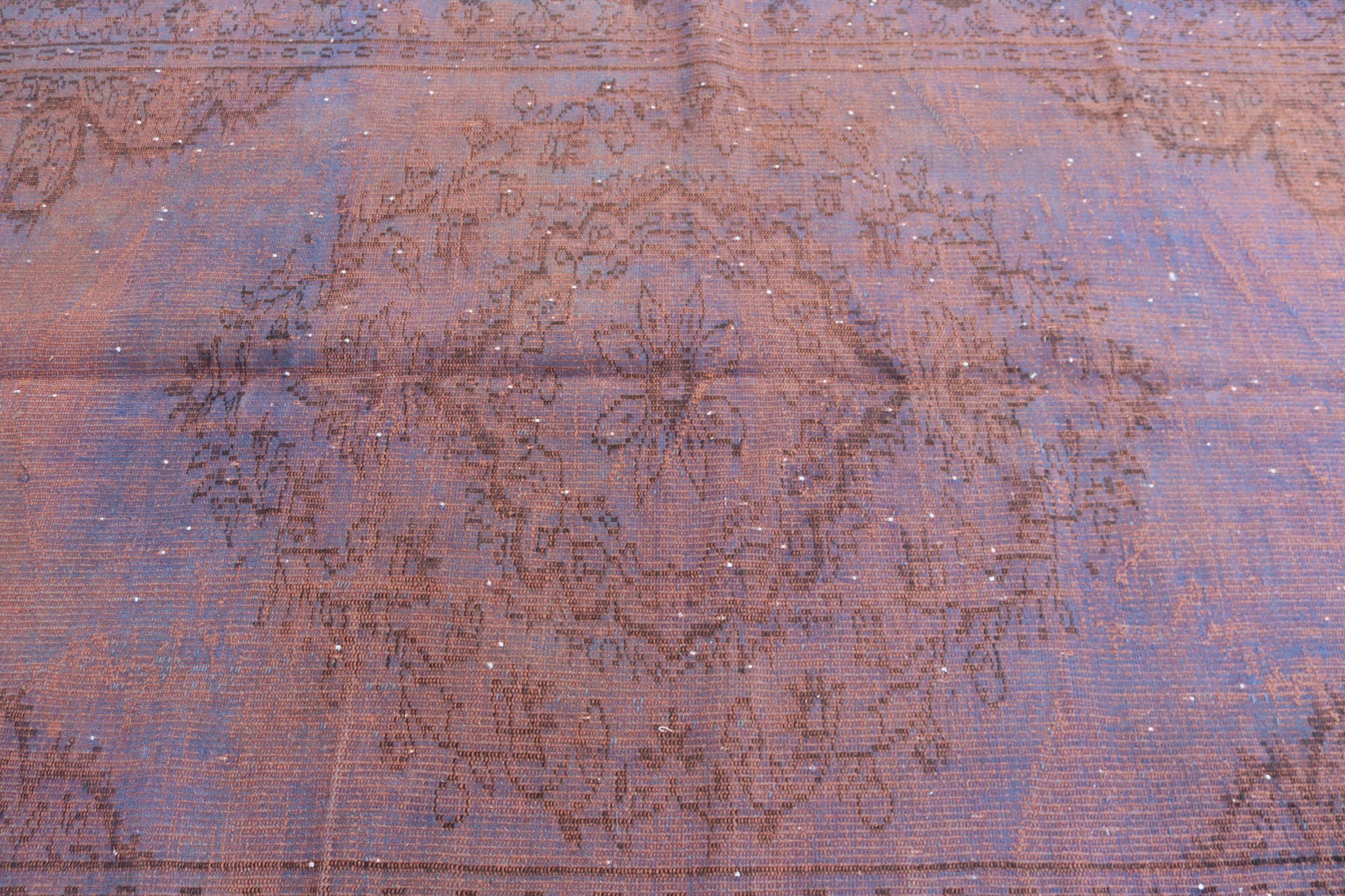 Büyük Oushak Halı, 5,3x8,6 ft Büyük Halılar, Nötr Halı, Büyük Boho Halıları, Mor El Dokuma Halılar, Yer Halısı, Türk Halıları, Vintage Halılar