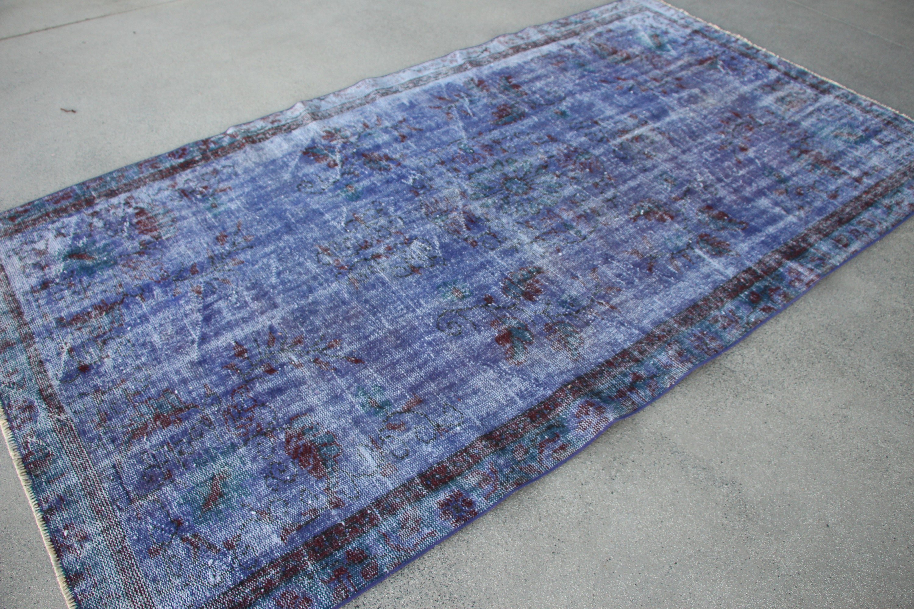 Bedroom Rugs, Blue Cool Rug, Living Room Rug, Designer Rug, Anatolian Rug, 5.1x9.2 ft Large Rugs, Home Decor Rug, Turkish Rug, Vintage Rug