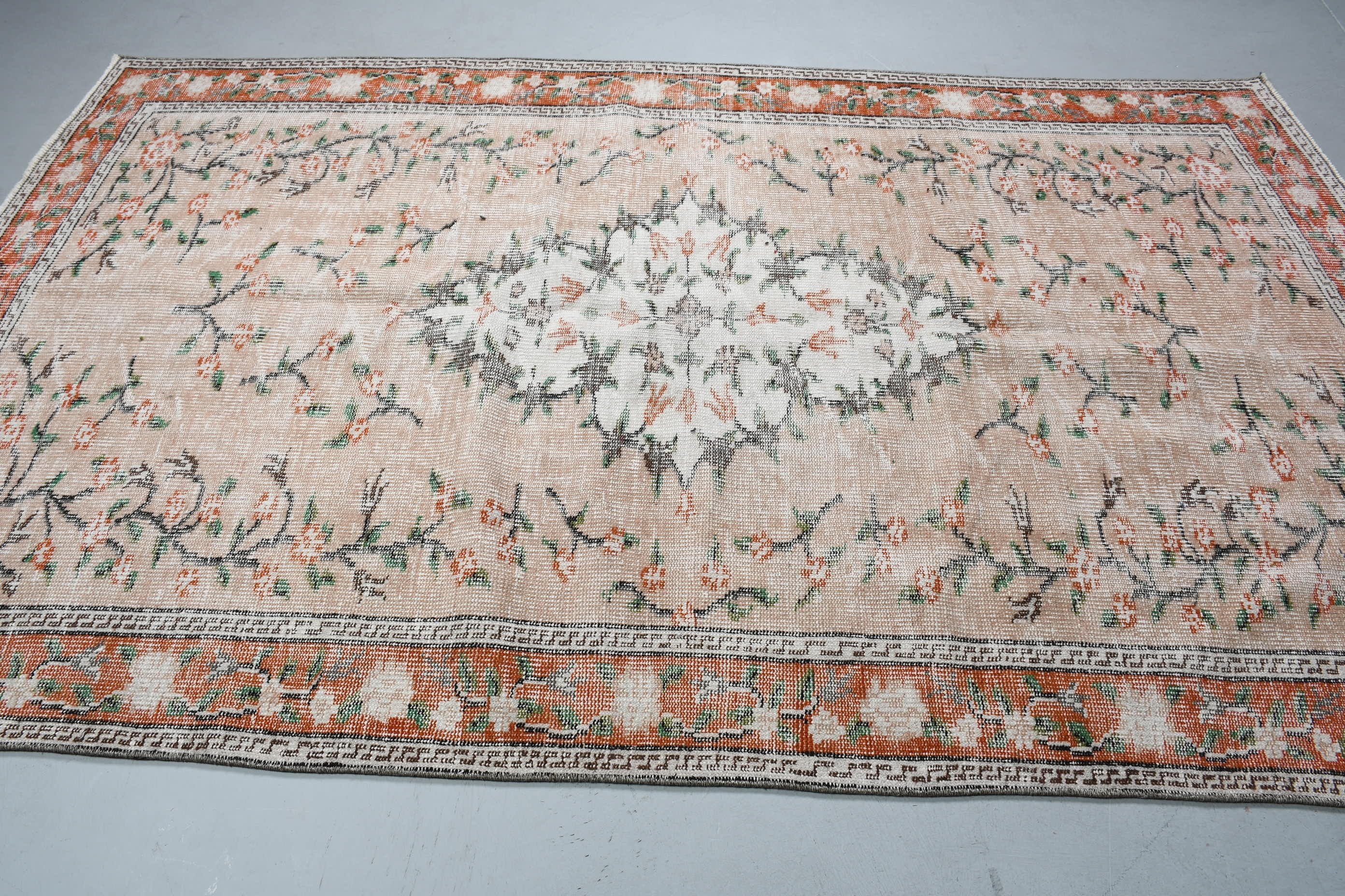 Beige Floor Rug, 5.3x8.7 ft Large Rug, Vintage Rug, Art Rug, Home Decor Rug, Turkish Rug, Living Room Rug, Antique Rug, Dining Room Rug