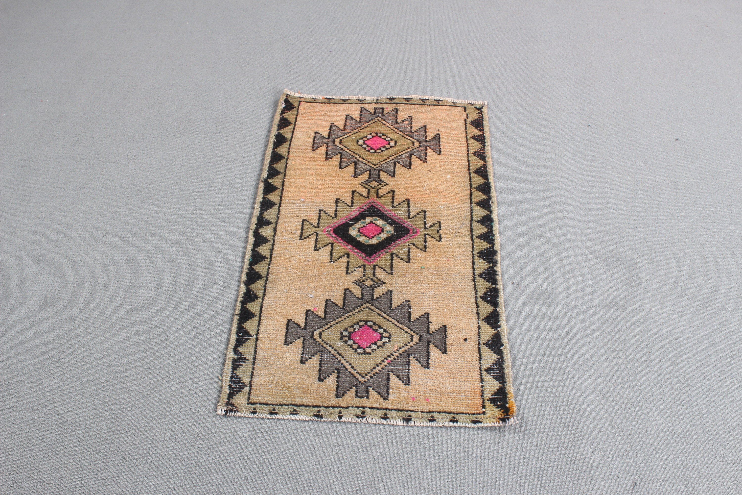 Exotic Rug, Door Mat Rug, Wall Hanging Rugs, Oushak Rugs, Vintage Rug, Bronze Oushak Rugs, 1.7x2.8 ft Small Rug, Boho Rugs, Turkish Rug